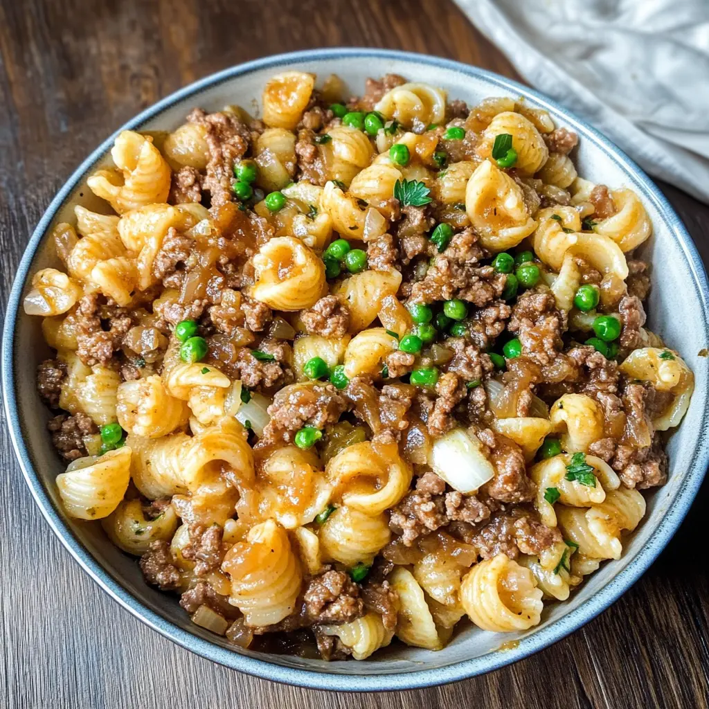 Savor the comforting flavors of French Onion Beef and Pasta! This delicious dish combines tender beef, rich French onion soup, and perfectly cooked pasta for a satisfying meal that warms your heart. Perfect for cozy family dinners or meal prep! Save this recipe to enjoy a taste of France any night of the week!