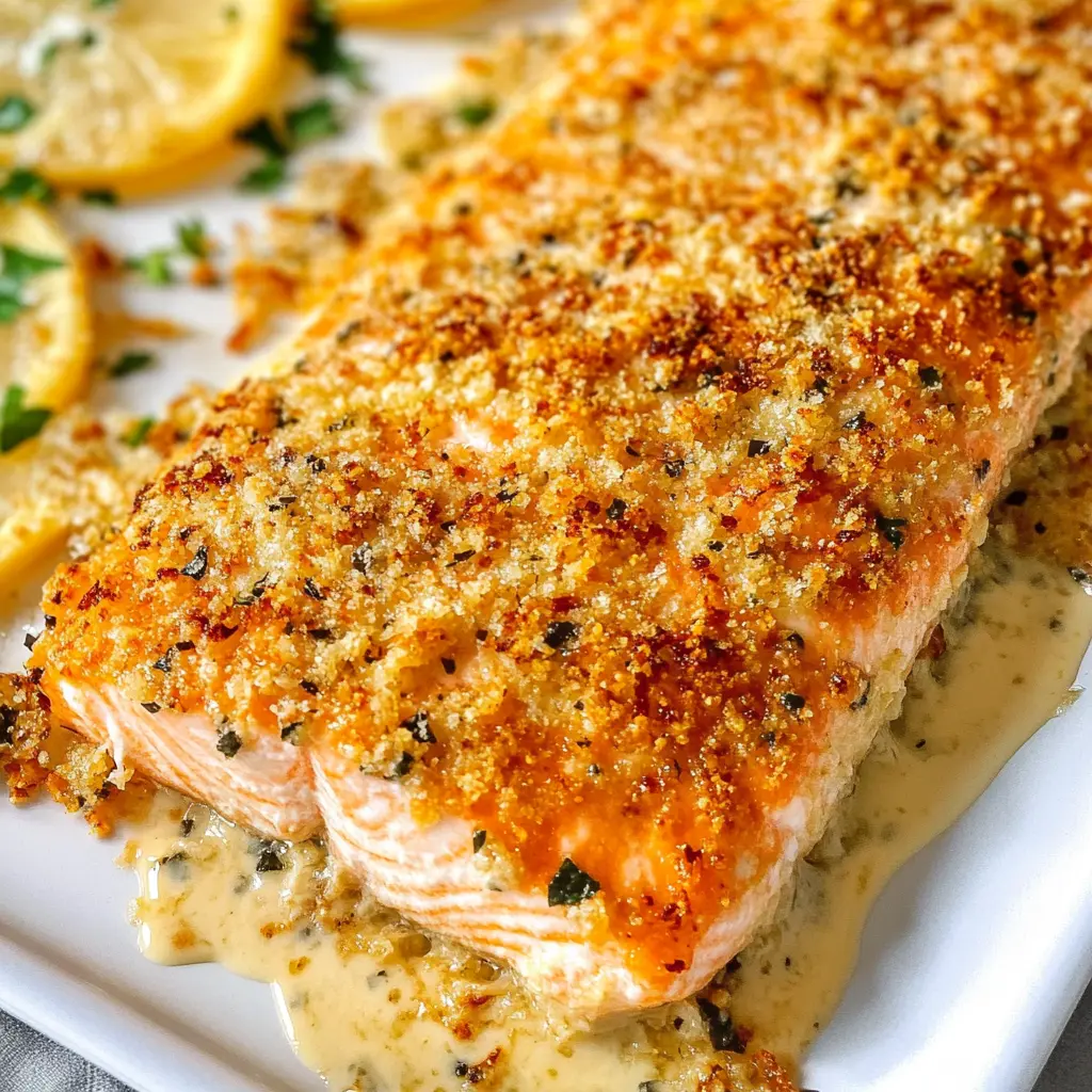 Enjoy a quick and delicious Baked Parmesan Crusted Salmon that's perfect for any weeknight dinner! This recipe features tender salmon fillets topped with a crunchy, cheesy crust made from parmesan and mayo, adding a burst of flavor in every bite. Save this easy dish for a healthy meal option your family will love! Perfect for busy weekdays or a cozy weekend dinner.