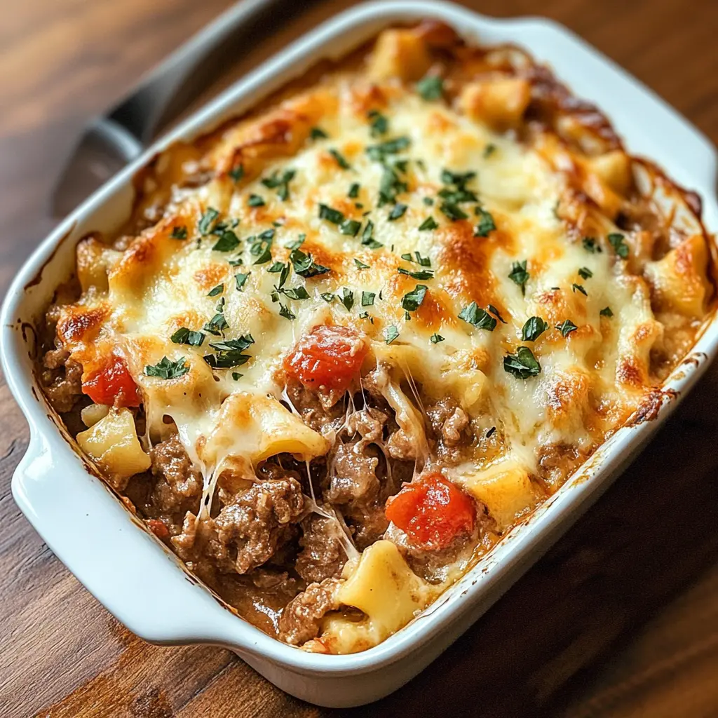 This Beef Lombardi Casserole is a comforting classic that combines delicious beef, rich tomato sauce, and layers of cheese for a filling family meal. With easy-to-follow steps, it’s perfect for weeknight dinners or cozy gatherings. Save this recipe to make tonight's dinner special with a hearty and satisfying dish that everyone will love!