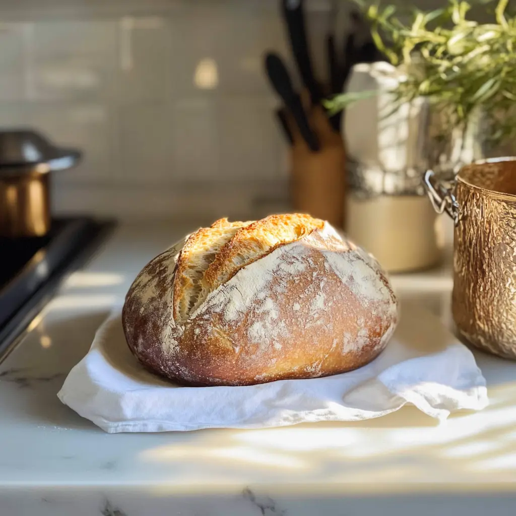 Ready to bake your first loaf of sourdough? This easy beginner's sourdough bread recipe features simple ingredients and straightforward steps, making it perfect for novice bakers. Enjoy a crusty exterior and soft, tangy interior with every slice. Save this pin for a delightful weekend baking project or to impress your friends at brunch!