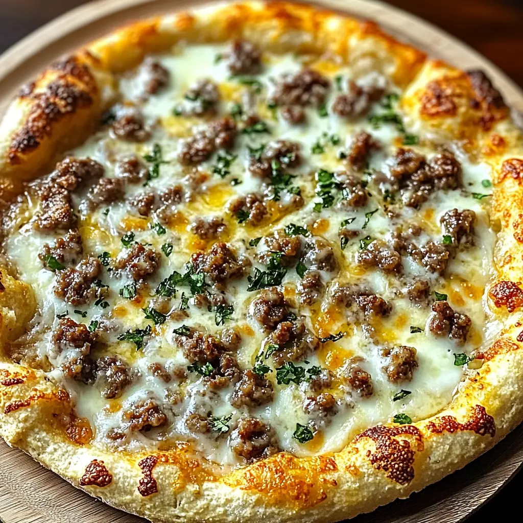 Start your morning with a delightful twist! This Biscuits and Sausage Gravy Breakfast Pizza is a fun and hearty way to enjoy breakfast. Made with flaky biscuits, rich sausage gravy, and topped with gooey cheese, it’s perfect for brunch or a cozy family breakfast. Save this easy recipe to impress your loved ones at your next gathering!