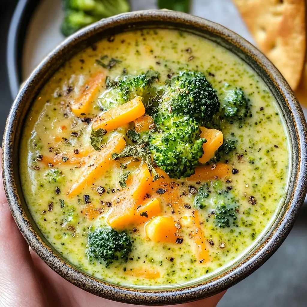 This Broccoli Cheddar Soup is creamy, cheesy, and packed with healthy veggies! It's perfect for warming up on chilly days and makes a great lunch or dinner option. With its flavor-rich blend of fresh broccoli and sharp cheddar cheese, you won’t be able to resist a second bowl. Save this recipe for your next cozy night in!