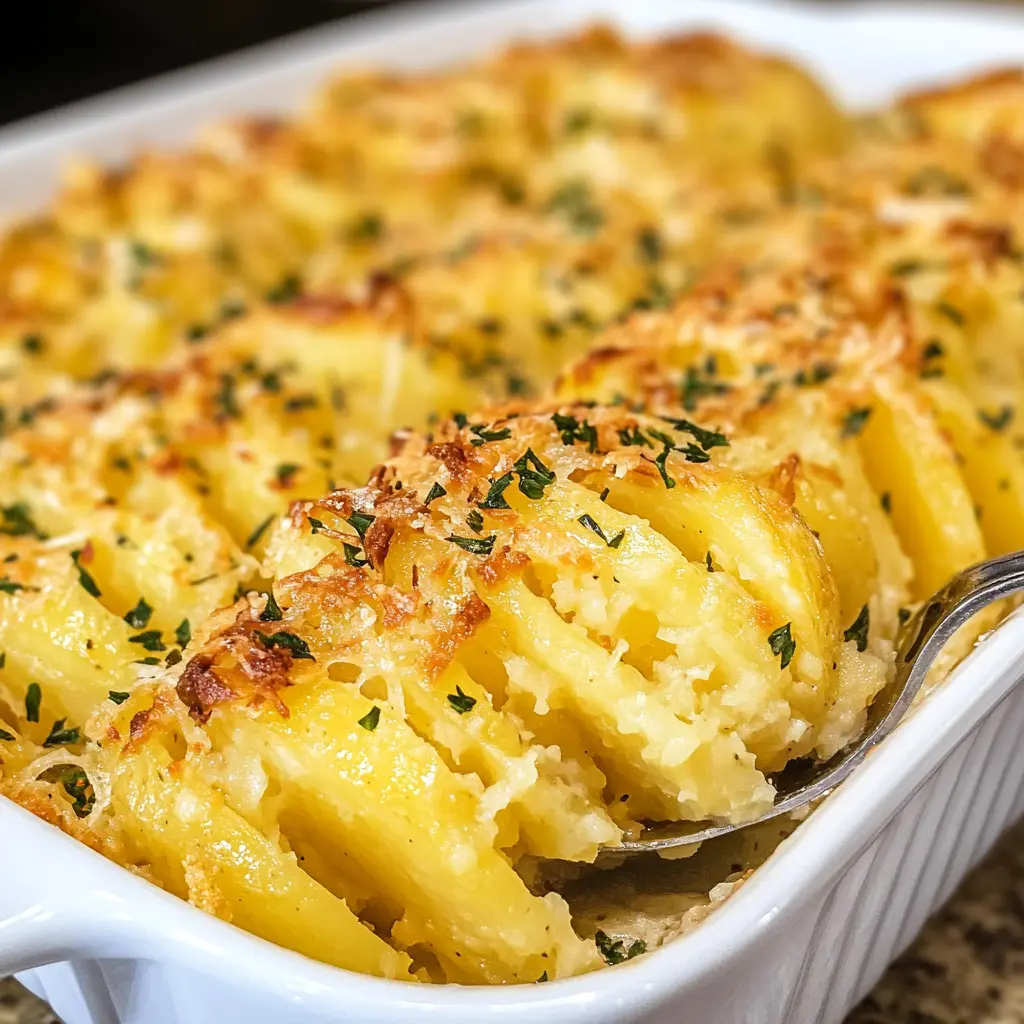 Treat your taste buds with this creamy Delmonico Potatoes recipe that's perfect for any gathering! Packed with rich flavors from cheese and a delightful blend of spices, this dish stands out as a comfort food favorite. Simply bake and enjoy the golden crust on top! Save this pin for your next family dinner or special occasion.