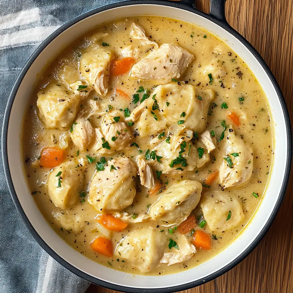 Warm up your kitchen with this Easy Chicken and Dumplings recipe! Made with tender chicken and fluffy dumplings, it's the ultimate comfort food that brings everyone together. Perfect for busy weeknights or cozy family dinners, you'll love how simple it is to whip up. Save this recipe for a deliciously satisfying meal anytime!