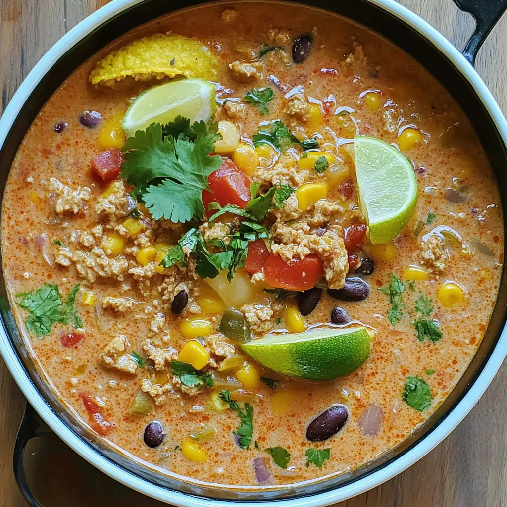 Cozy up with this One Pot Vegan Creamy Taco Soup that’s bursting with flavor! Packed with black beans, corn, and zesty spices, this hearty soup is both satisfying and easy to make. Perfect for busy weeknights or a comforting weekend meal. Don't forget to save this recipe for your next family gathering or chilly evening! Enjoy a bowl of warmth and goodness!