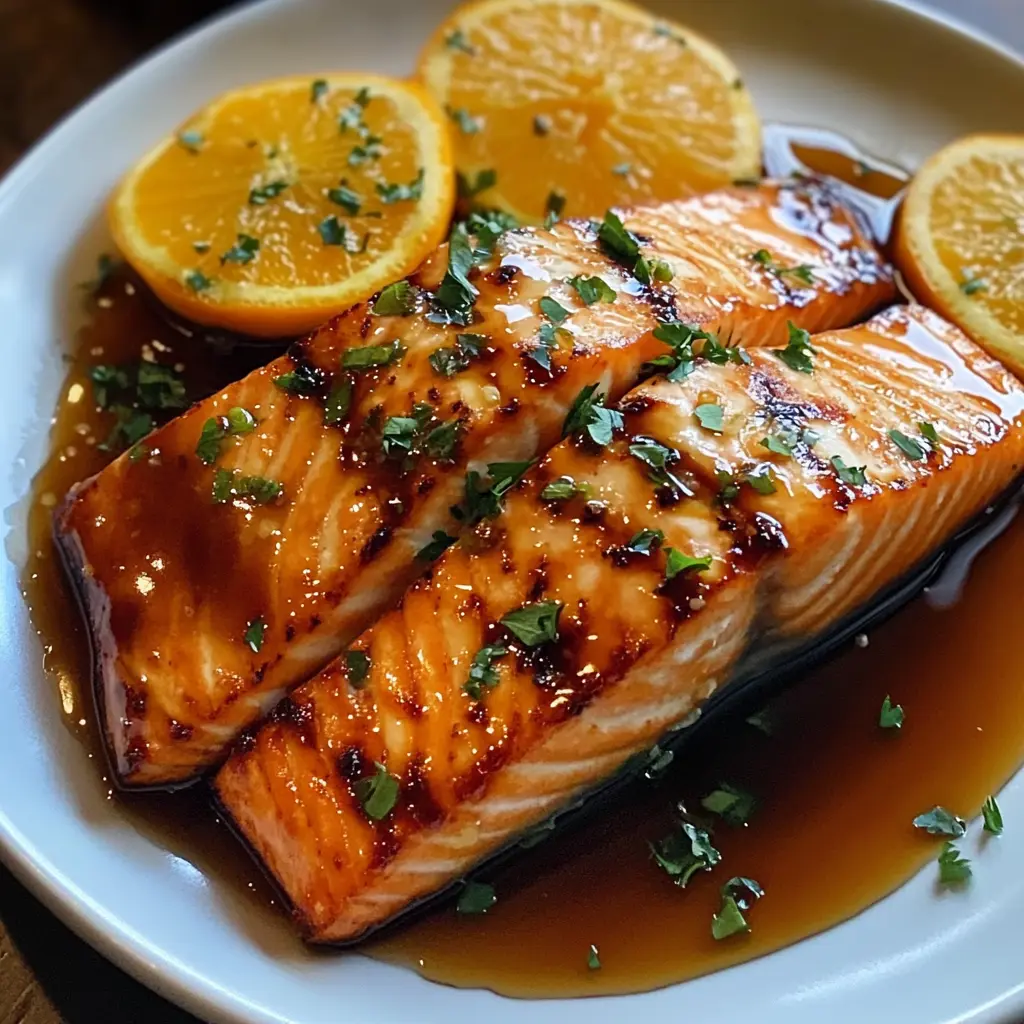 Bring a burst of flavor to your dinner table with this Orange Glazed Salmon! The sweet and tangy orange glaze perfectly complements the rich taste of the salmon, making it a delightful dish for any occasion. Ideal for weeknight meals or impressing guests at dinner parties. Save this recipe to try it out soon!