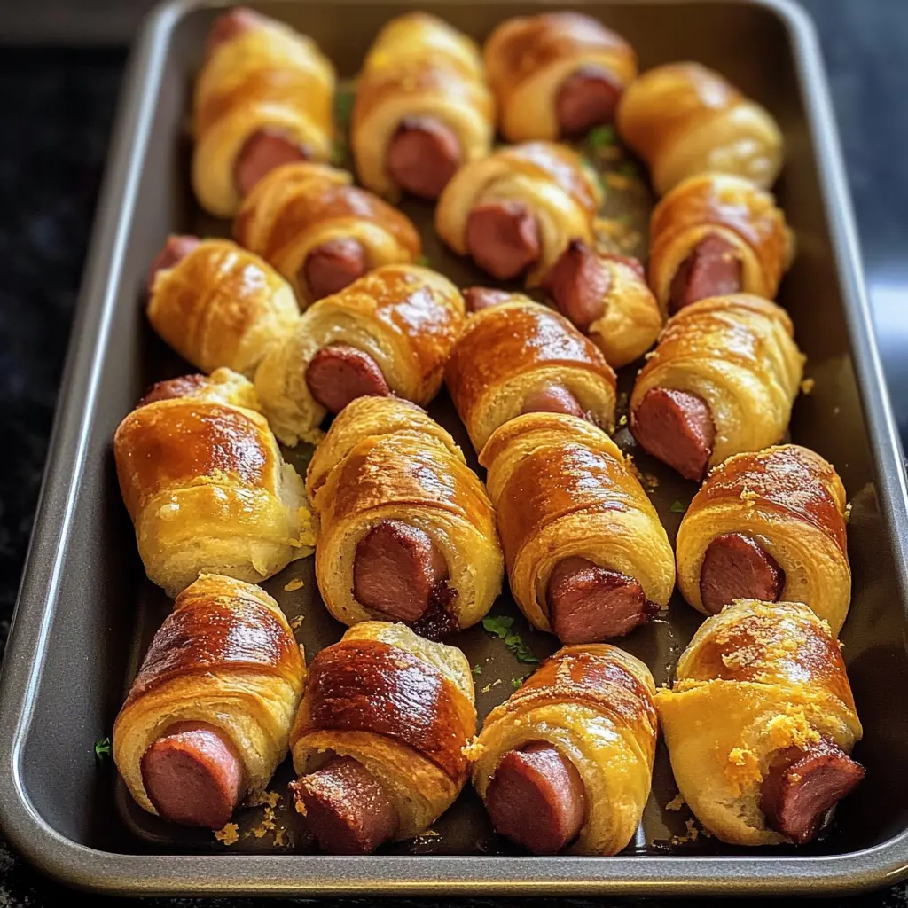 Get ready for a fun twist on a classic favorite! These Pigs in a Blanket are made with flaky crescent dough wrapped around savory sausages, perfect for parties, game days, or just a cozy night in. They're easy to make and always a hit with family and friends. Save this recipe to enjoy these tasty bites at your next gathering!