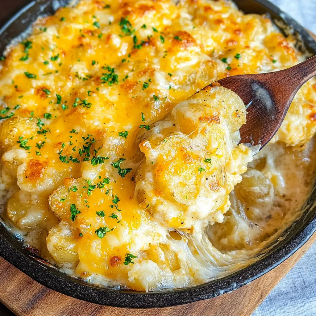 Get ready to enjoy a creamy, cheesy delight with Potatoes Romanoff! This comforting dish combines tender potatoes and rich cheese for a perfect side to any meal. Ideal for family gatherings or cozy dinners. Save this recipe so you can treat your loved ones to a warm and cheesy experience that everyone will love!