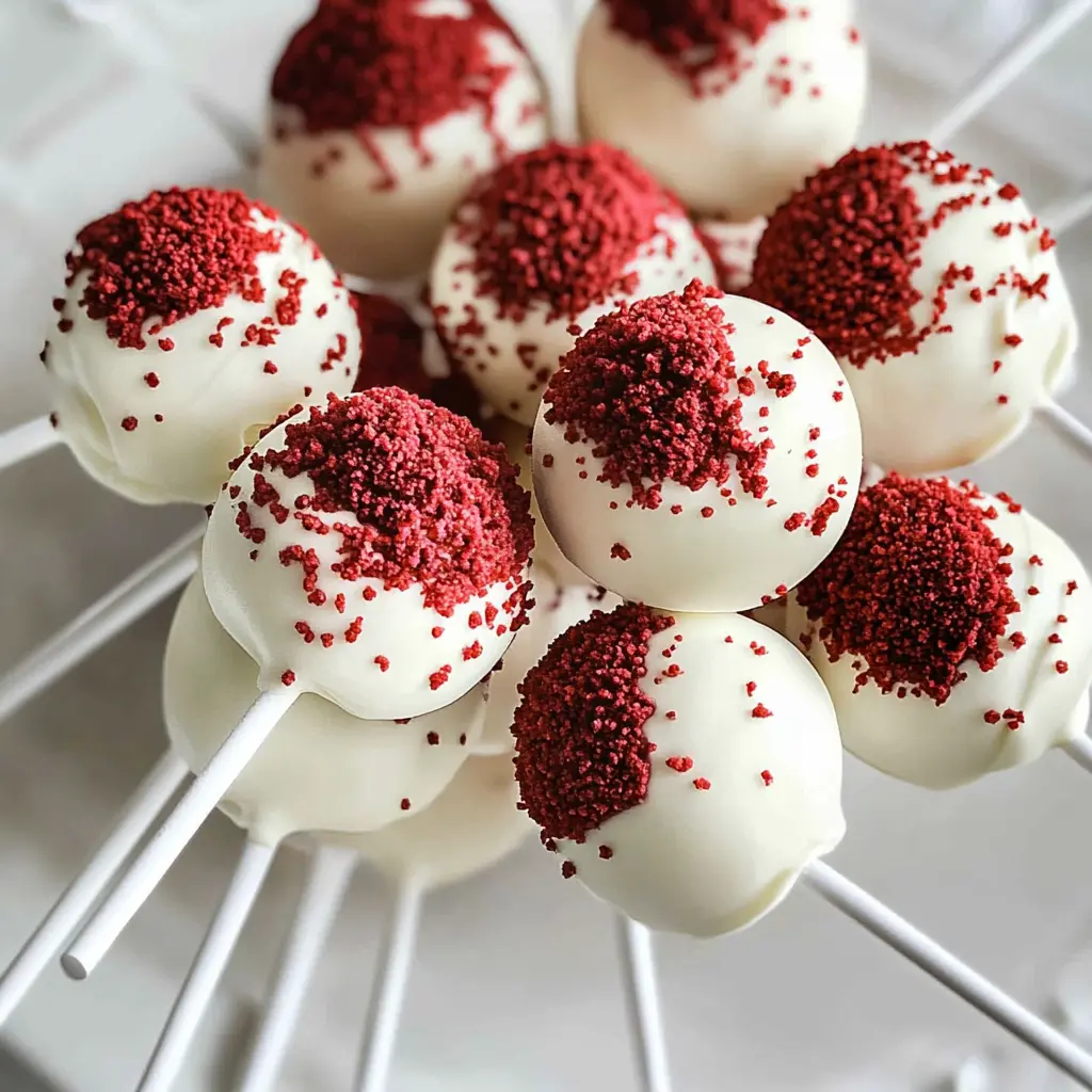 These delightful Red Velvet Cake Pops are the perfect blend of rich chocolate flavor and creamy sweetness! With their vibrant color and festive charm, they're great for parties or a sweet treat anytime. Made with moist red velvet cake and a smooth cream cheese coating, these pops are easy to make and utterly delicious. Save this recipe for your next celebration or a fun baking day!