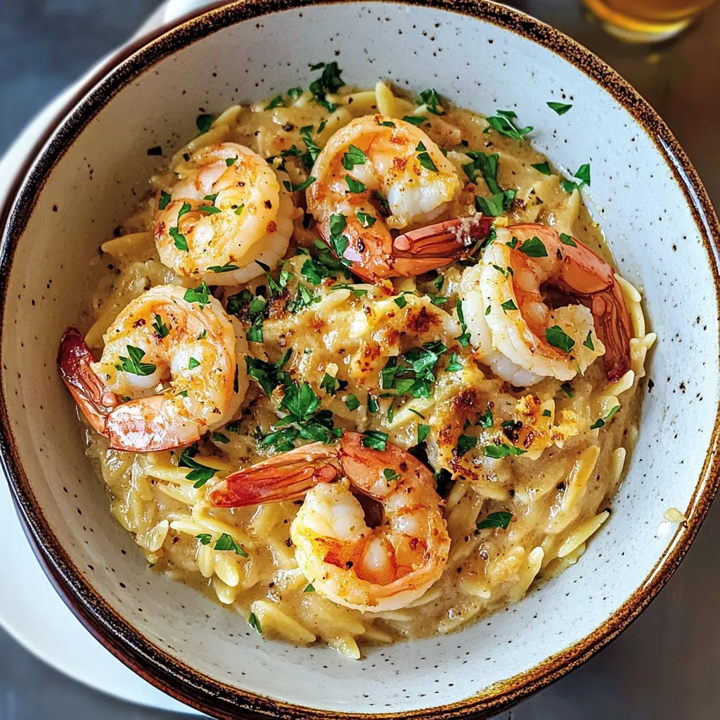 This Shrimp Orzo in Lemon Garlic Sauce is a quick and delicious dish that combines tender shrimp and orzo pasta with a zesty lemon garlic sauce. Perfect for busy weeknights or special gatherings, this meal bursts with fresh flavors and is sure to impress. Save this recipe for a delightful dinner idea that everyone will love!