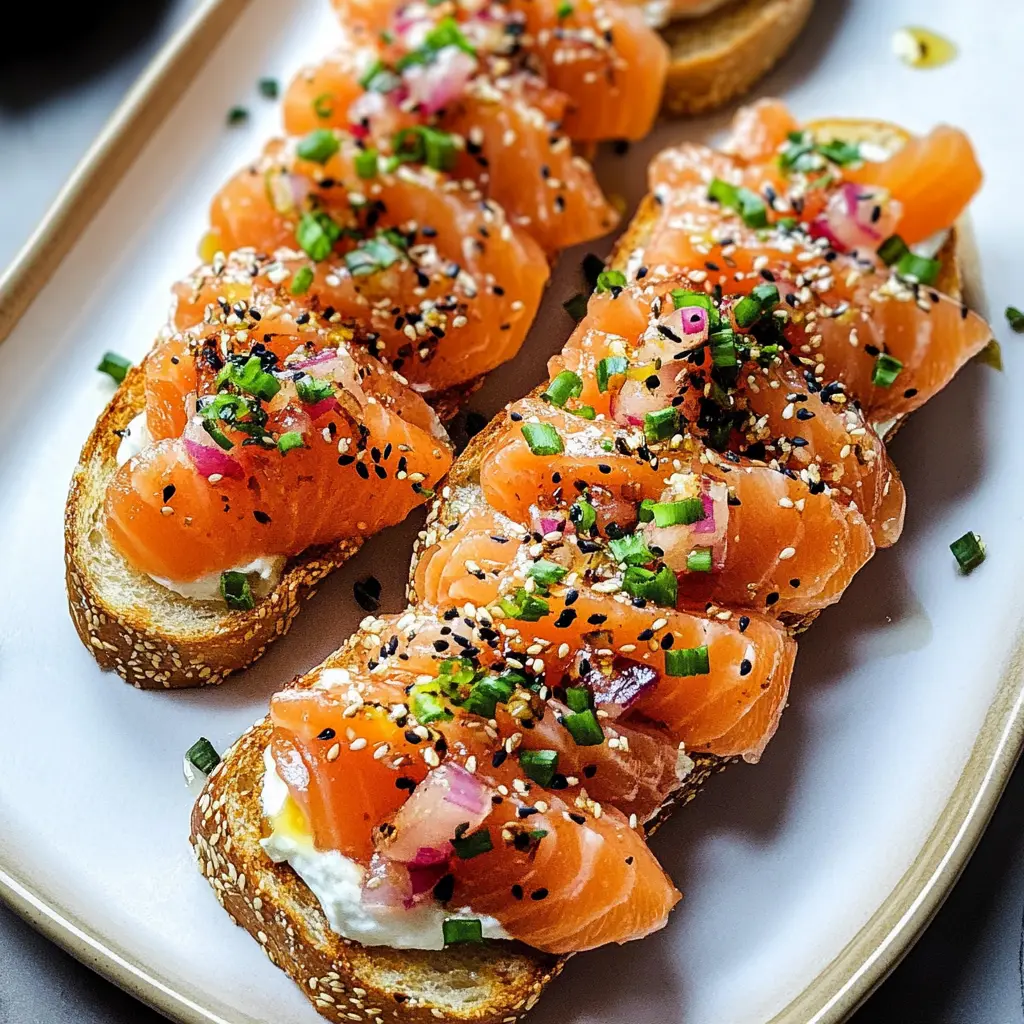 Impress your guests with these delicious smoked salmon crostini! Perfectly toasted bread topped with creamy cheese and delicate smoked salmon makes for a delightful appetizer. With fresh herbs and a hint of lemon, this recipe balances flavors beautifully. Save this for your next gathering or brunch—it’s sure to be a hit!