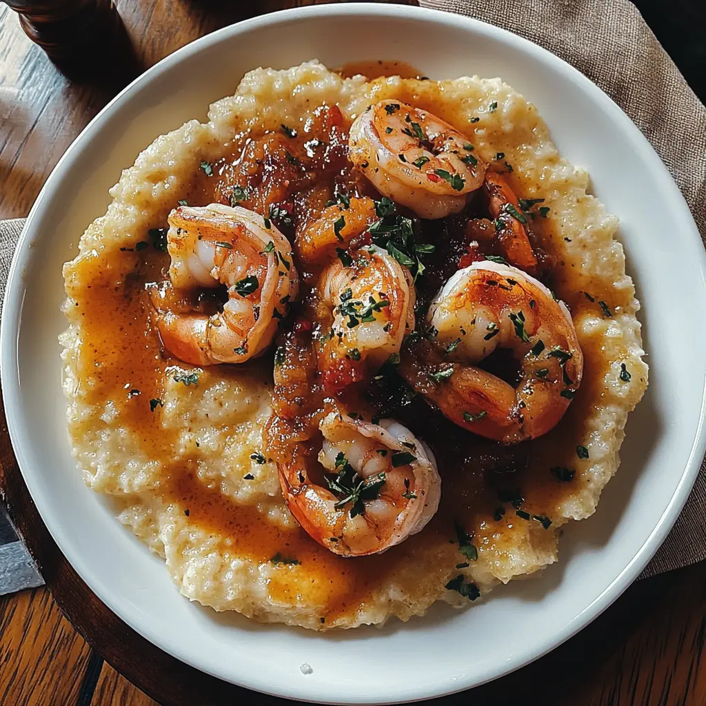 Treat yourself to a comforting bowl of Ultimate Southern Shrimp and Grits! This classic dish features succulent shrimp sautéed in a savory sauce, served over creamy, buttery grits. Perfect for brunch or a cozy dinner, it brings warm, rich flavors to your table. Save this recipe for a taste of Southern hospitality anytime!