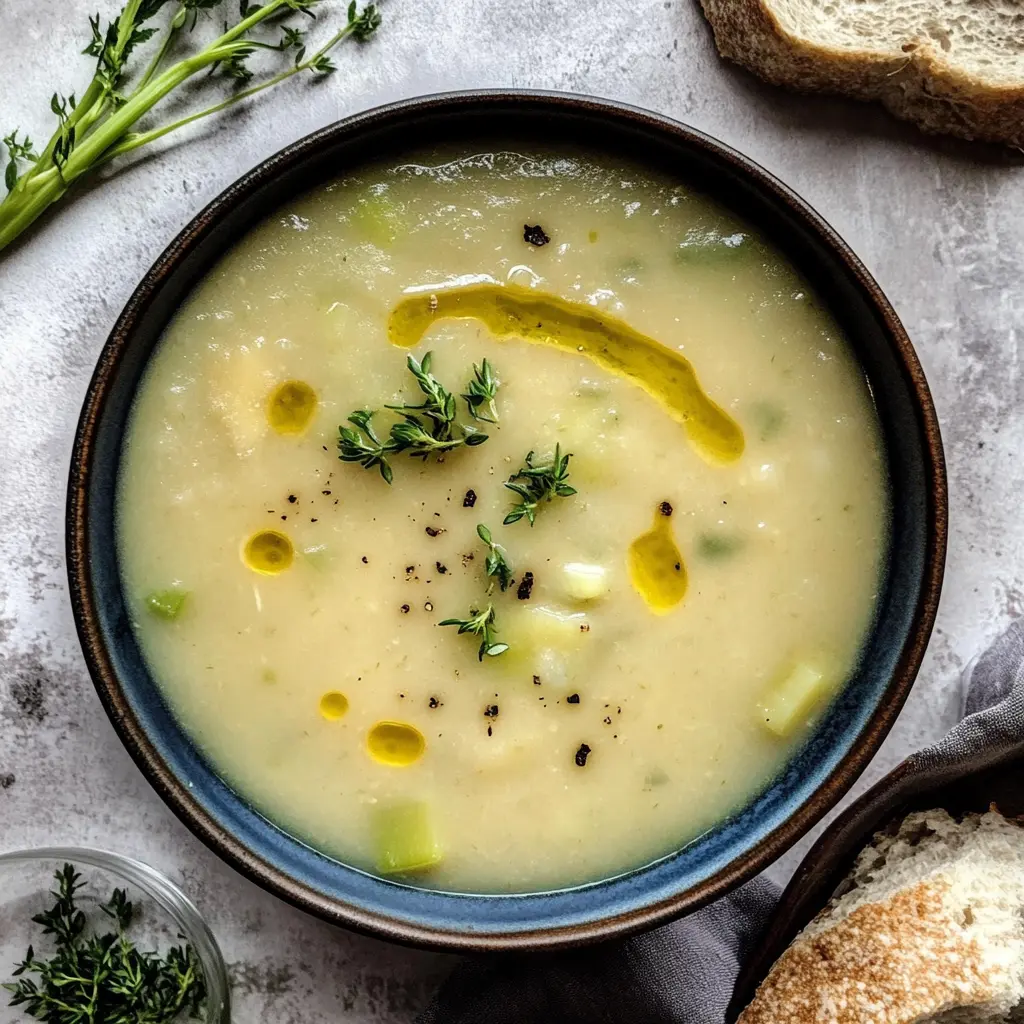 Warm up with this creamy Celery and Leek Soup that's bursting with flavors! Perfect for chilly days, this comforting dish uses fresh leeks and celery as the main stars, resulting in a smooth texture that's easy to enjoy. Save this recipe for a quick and healthy dinner option any time you need a cozy meal!