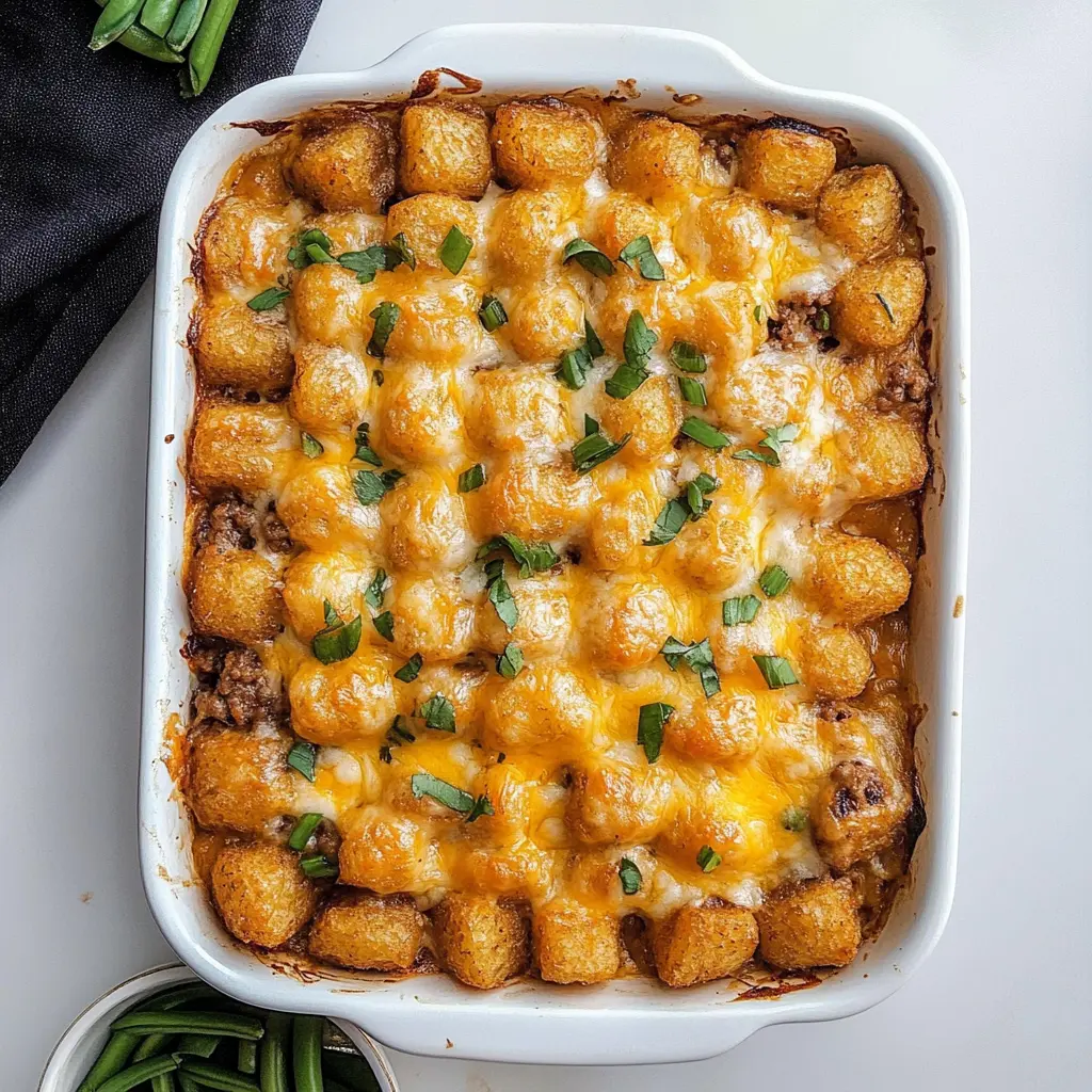 This Cheeseburger Tater Tot Casserole is a family favorite! Loaded with ground beef, cheese, and crispy tater tots, it’s a fun twist on classic comfort food. Perfect for weeknight dinners or gatherings, everyone will love this delicious dish. Save this recipe for your next meal and bring smiles to the table!