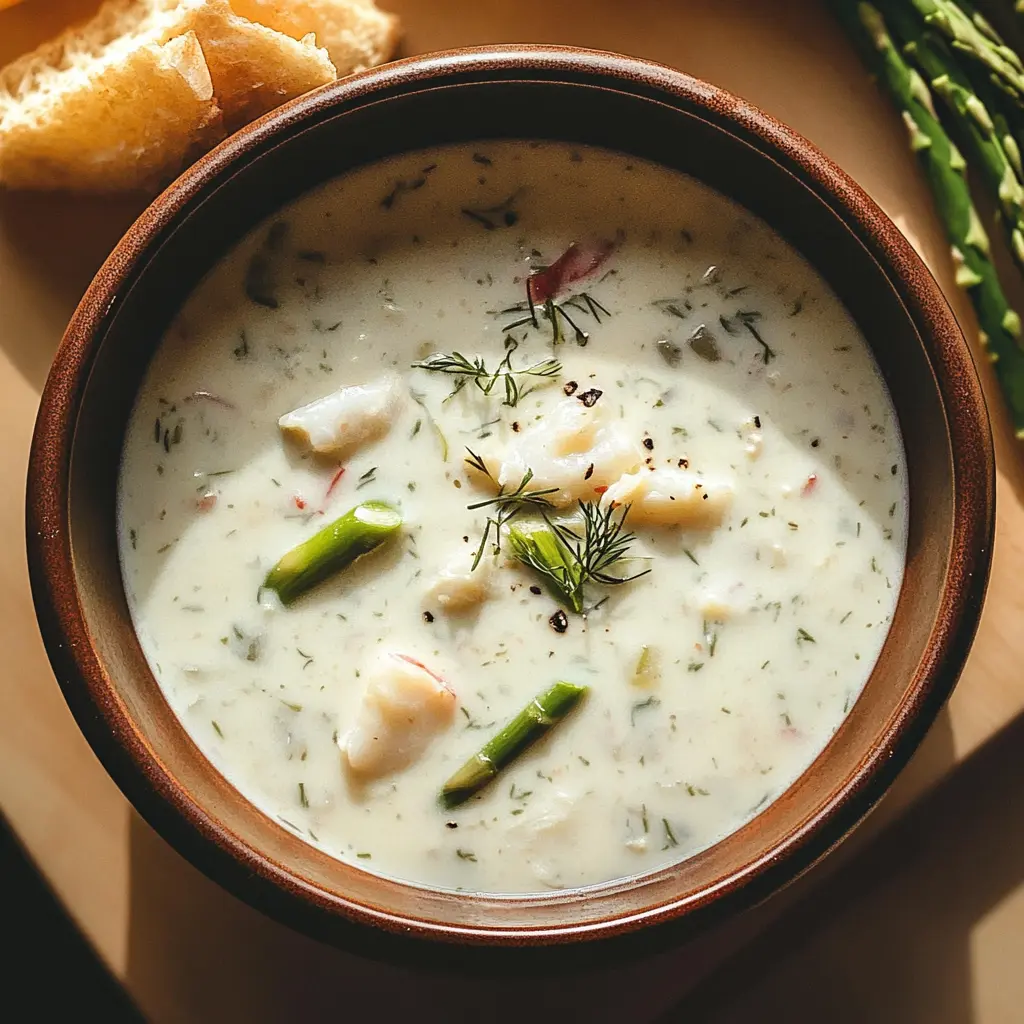 Warm up with this delightful Crab and Asparagus Soup! Packed with fresh asparagus and tender crab meat, this creamy blend is perfect for any occasion. Whether it’s a cozy dinner or a special gathering, this soup will impress your guests. Don't forget to save this recipe for a comforting treat anytime you need it!