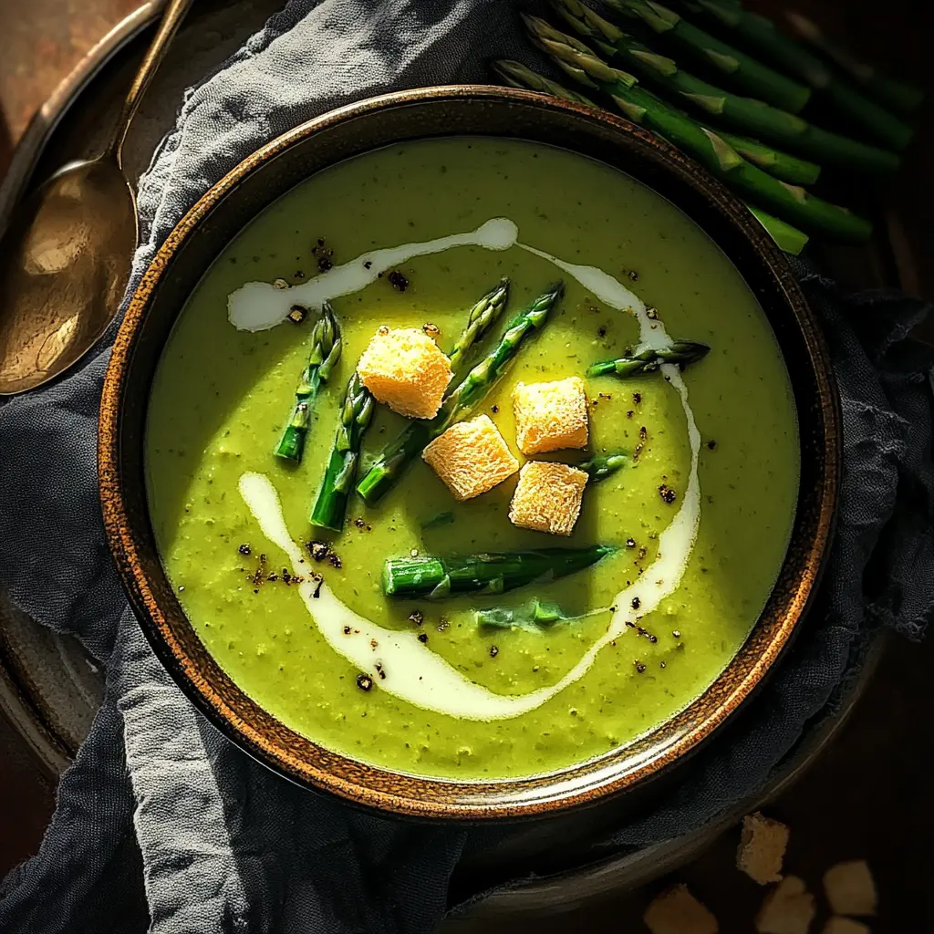 Warm up your day with this creamy and flavorful Cream of Asparagus Soup! Made with fresh asparagus, onion, and a touch of cream, this comforting dish is perfect for spring. It's easy to prepare and brings a delightful taste to your table. Save this recipe for a cozy lunch or dinner with friends and family!