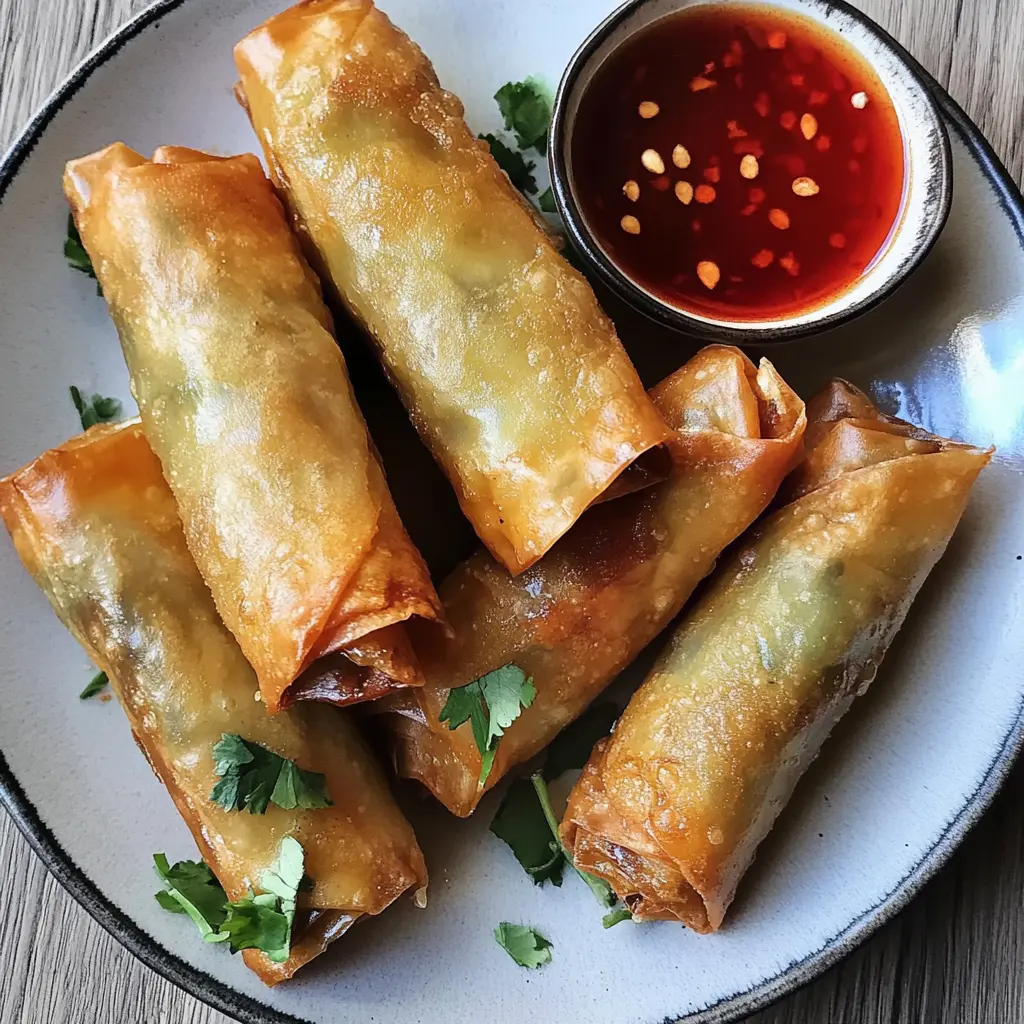 These crispy egg rolls are a delightful treat perfect for any gathering or a cozy night in! Stuffed with veggies and your choice of protein, they're a crowd-pleaser for sure. Serve them with your favorite dipping sauce for an extra kick. Save this recipe for your next party or snack time!