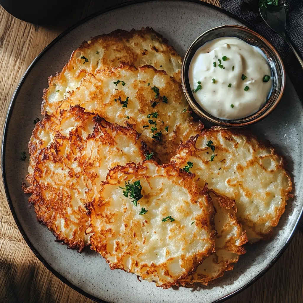 Crispy on the outside and soft on the inside, these German potato pancakes are a comforting delight! Made with simple ingredients like potatoes, onions, and eggs, they are perfect for breakfast or as a savory snack. Save this recipe to enjoy a taste of Germany any time you crave something hearty and delicious! Ideal for brunch with friends or family gatherings.