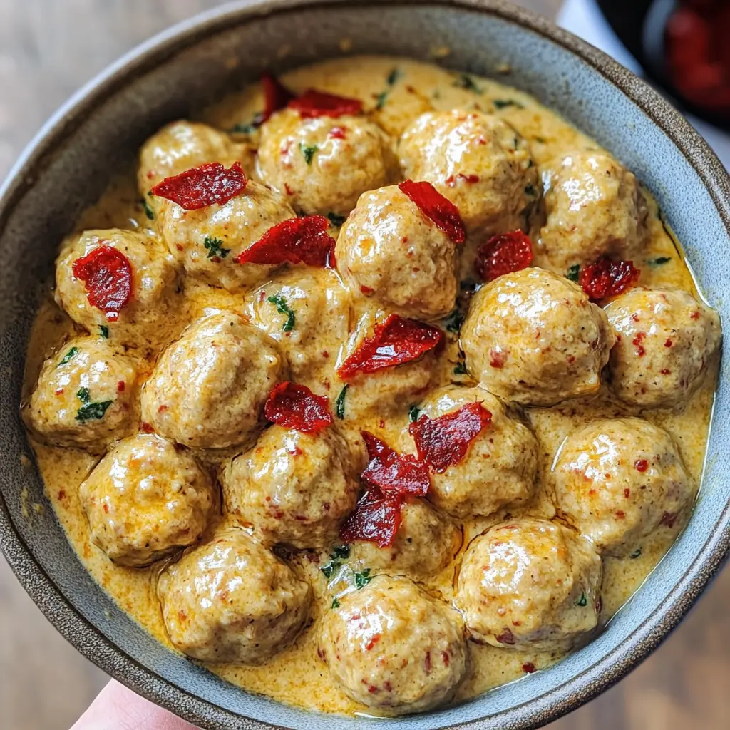 These Marry Me Chicken Meatballs are a winning dish that's sure to impress! Juicy meatballs packed with creamy sauce and rich flavors will make your weeknight dinners feel special. Perfect for serving at family gatherings or cozy date nights. Don't forget to save this recipe for when you want to bring a little romance to the table!