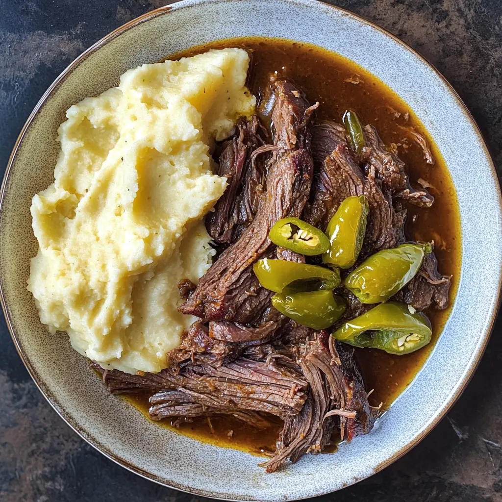 Transform your dinner with this easy Mississippi Pot Roast! Featuring a juicy chuck roast, zesty pepperoncini, and flavorful ranch seasoning, it’s the perfect dish for busy weeknights or cozy family gatherings. Let it slow cook to tender perfection and enjoy hearty bites that will have everyone asking for seconds. Save this recipe for your next meal!