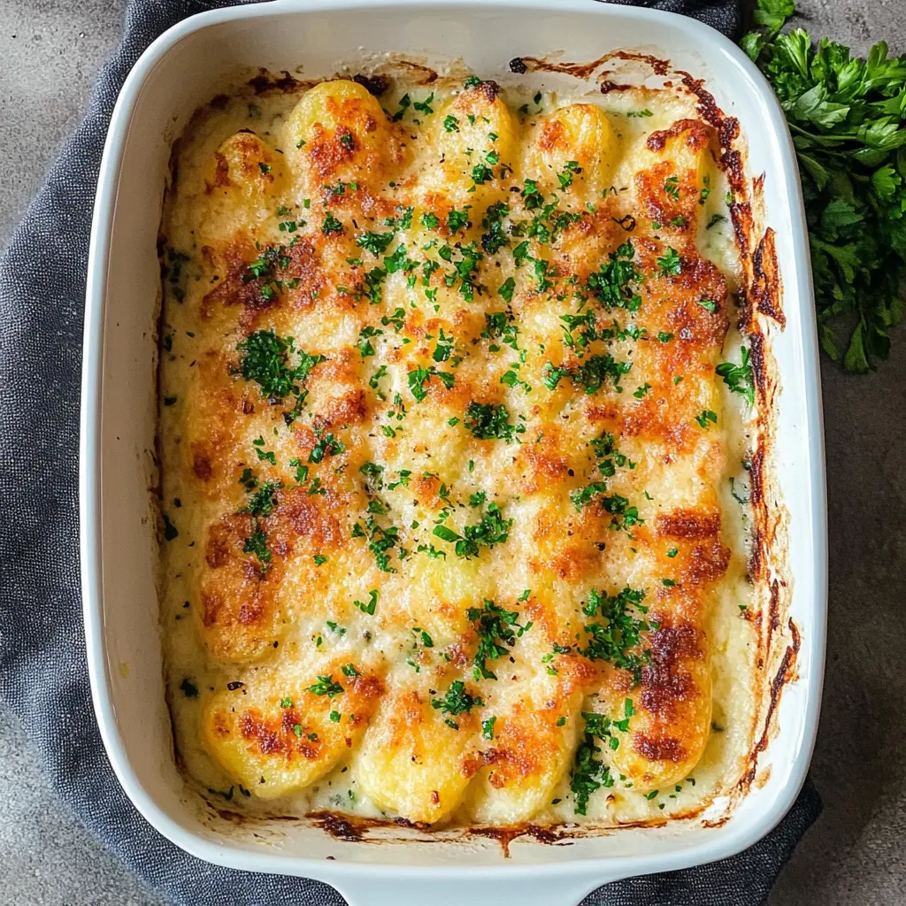 Get ready for a comforting side dish that will impress at any meal! These Roasted Garlic Potatoes au Gratin feature creamy layers of thinly sliced potatoes and aromatic roasted garlic, baked to perfection with a golden, cheesy top. Perfect for family dinners or special occasions. Save this recipe to try at your next gathering!