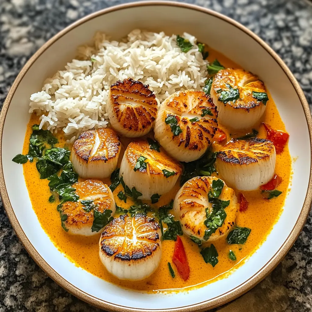 Calling all seafood lovers! This Spicy Coconut Curry Scallops recipe combines tender scallops with a rich coconut curry sauce that packs a flavorful punch. Perfect for dinner parties or a cozy night in, this dish is quick to prepare and loaded with aromatic spices. Save this recipe for an impressive yet simple meal that will delight your taste buds!