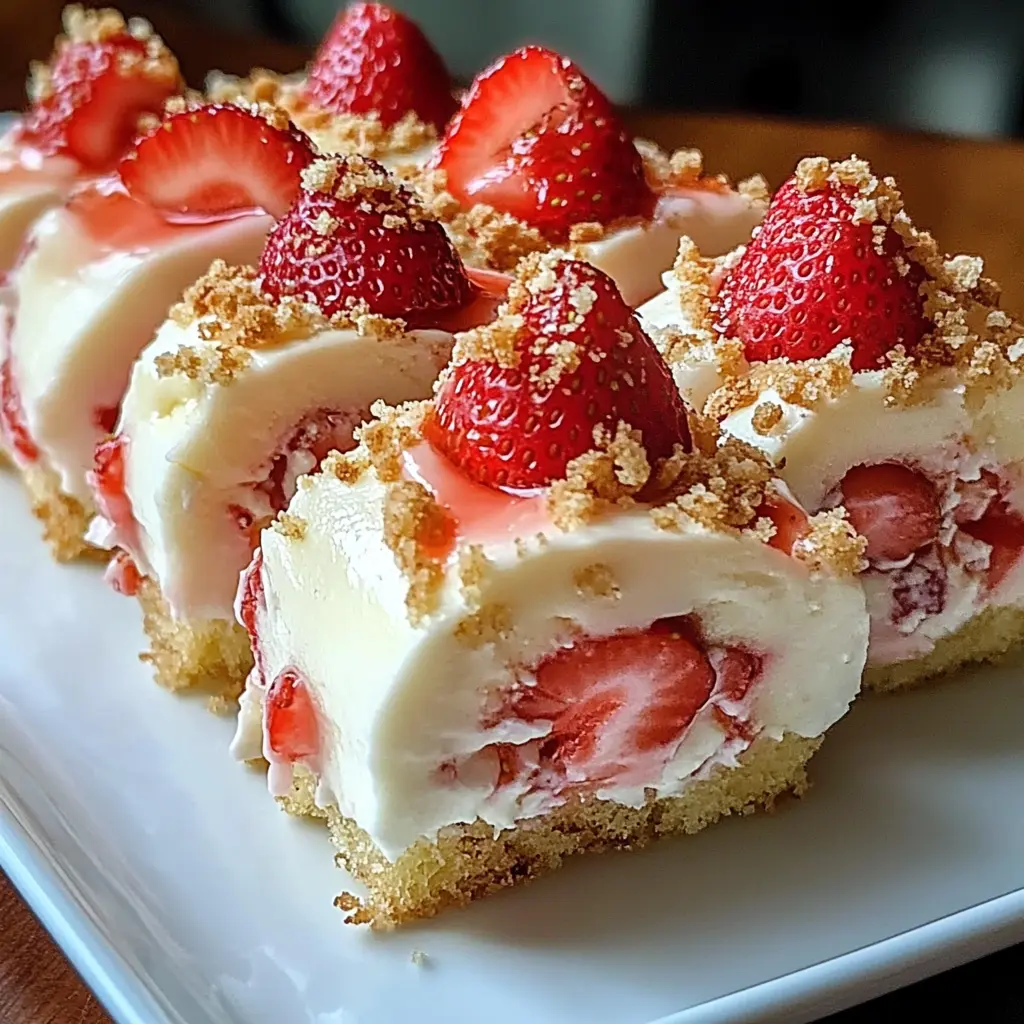 Fresh, fruity, and oh-so-delicious, these Strawberry Shortcake Cheesecake Rolls are the perfect treat for any occasion! With layers of creamy cheesecake and sweet strawberries wrapped in soft cake, this dessert is sure to impress. Save this recipe for your next gathering or a cozy night in—everyone will want a slice!