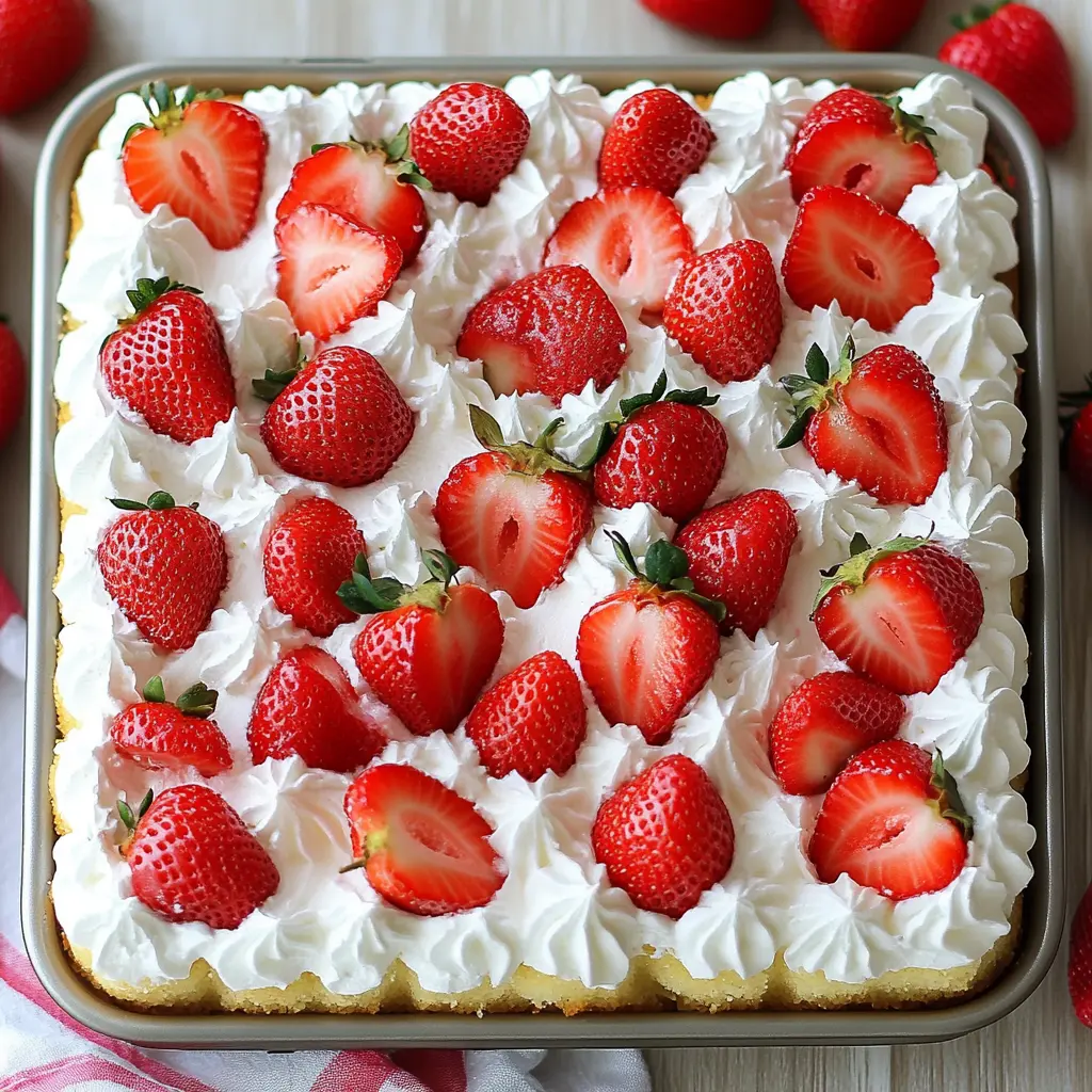 Get ready to impress with this delightful Strawberry Shortcake Poke Cake! This easy-to-make dessert layers moist white cake with sweet strawberry filling and whipped cream. Perfect for summer picnics, birthdays, or just a sweet treat. Save this recipe for a light and refreshing dessert that everyone will love!