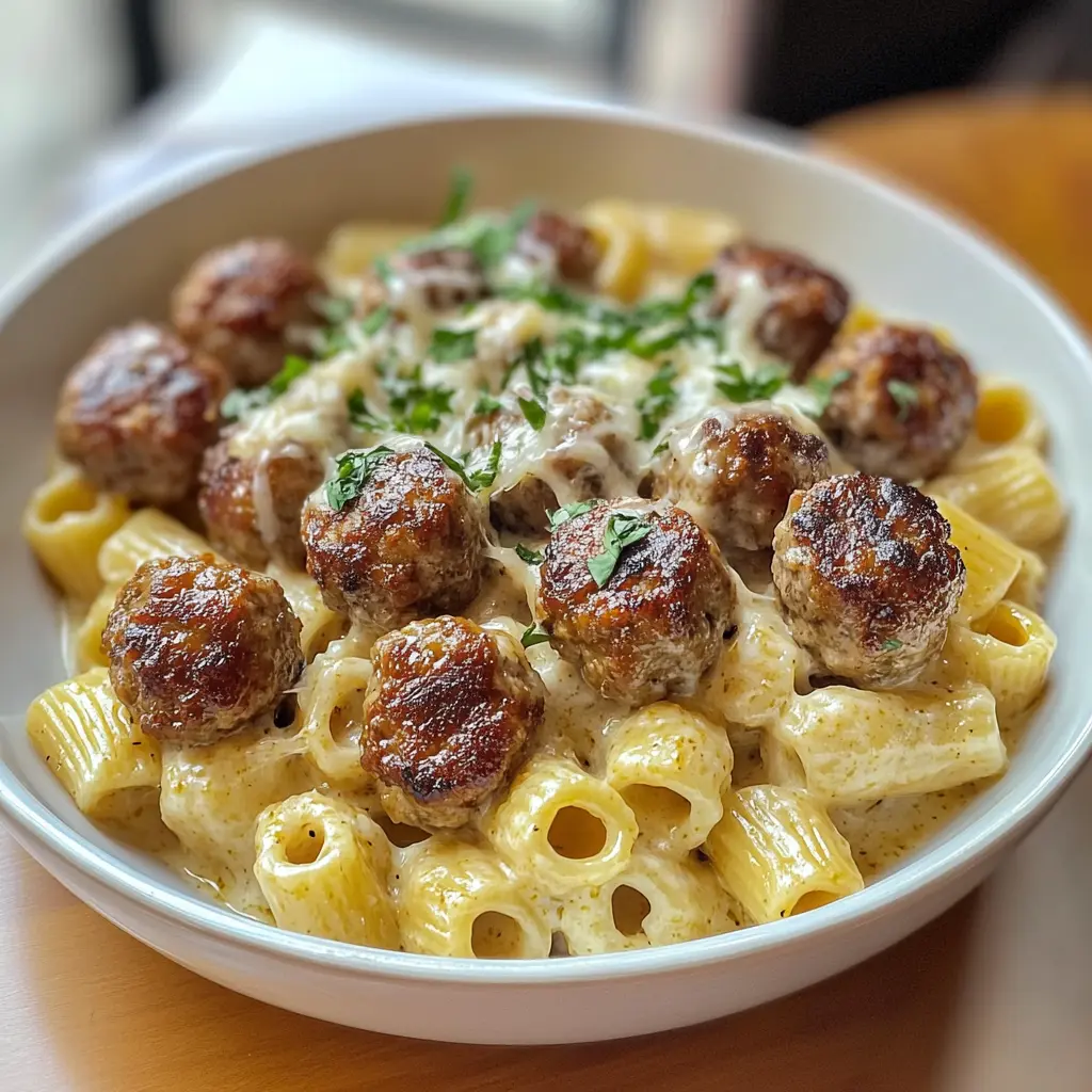 These Tangy Meatballs and Creamy Pasta bring a delightful twist to your dinner table! Made with juicy meatballs coated in a zesty sauce, paired with rich and creamy pasta, this comforting dish is perfect for family gatherings or cozy nights in. Save this recipe now for an easy weeknight meal that's sure to impress!