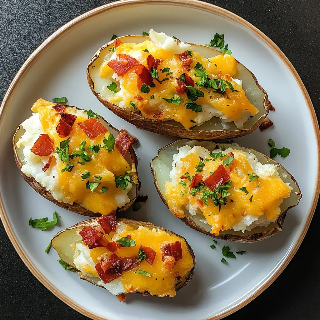 Looking for a comforting side dish? These Twice Baked Potatoes are creamy, cheesy, and packed with flavor! Made with fluffy potatoes, rich sour cream, and melted cheese, they're perfect for dinner parties or cozy family meals. Don't forget to save this delicious recipe for your next gathering!