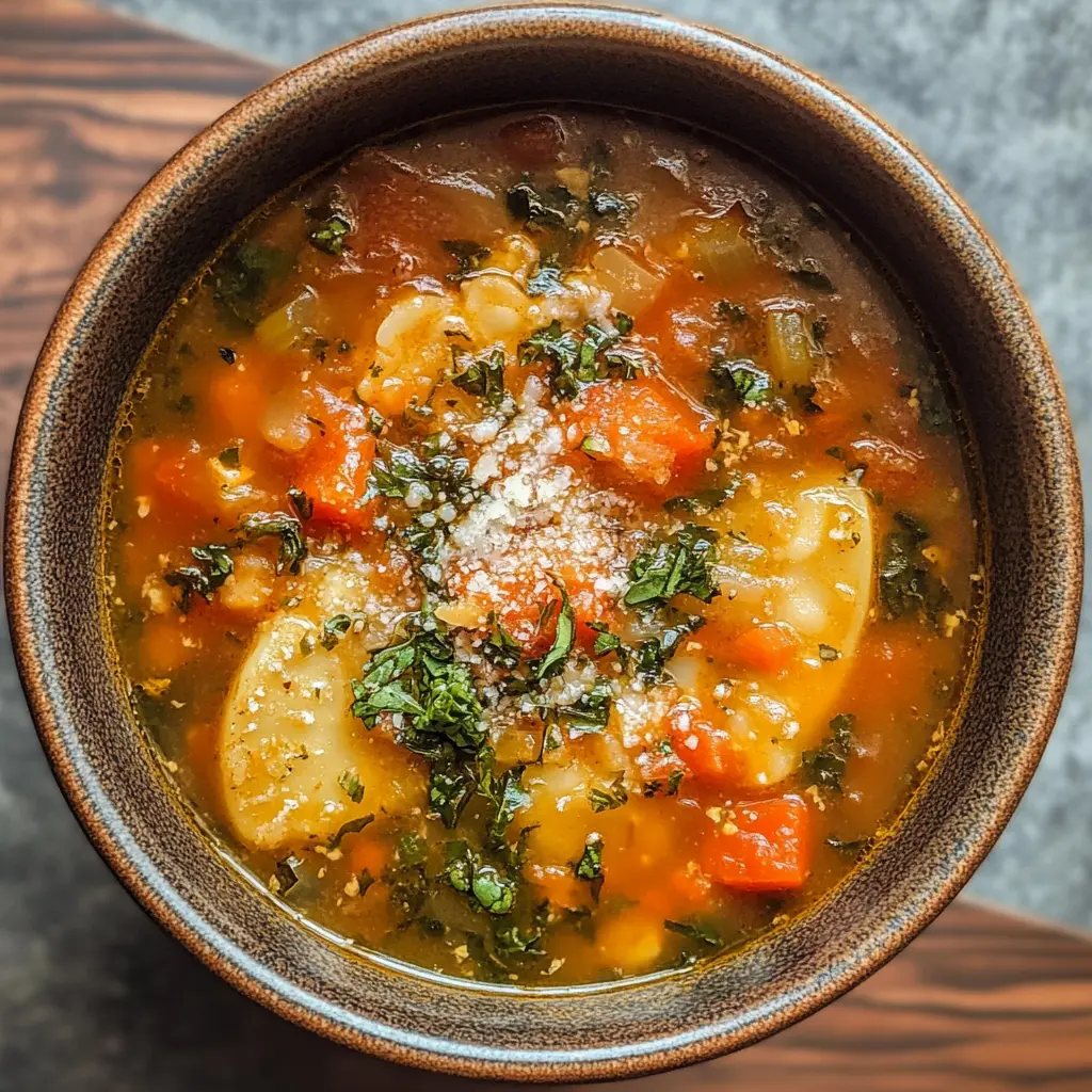 Warm up your chilly evenings with this hearty Winter Minestrone Soup! Packed with nutritious vegetables, tender beans, and flavored with fresh herbs, it's the perfect comfort food to nourish your soul. Enjoy it as a cozy family dinner or meal prep for the week ahead. Don’t forget to save this recipe for a satisfying bowl on those cold days!