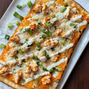 This Buffalo Chicken Flatbread is a game-day favorite! With spicy chicken, creamy ranch, and melted cheese atop a crispy flatbread, it’s perfect for gatherings or a quick dinner. Friends and family will love this tasty twist on classic flavors. Don’t forget to save this recipe for your next party or cozy night in!