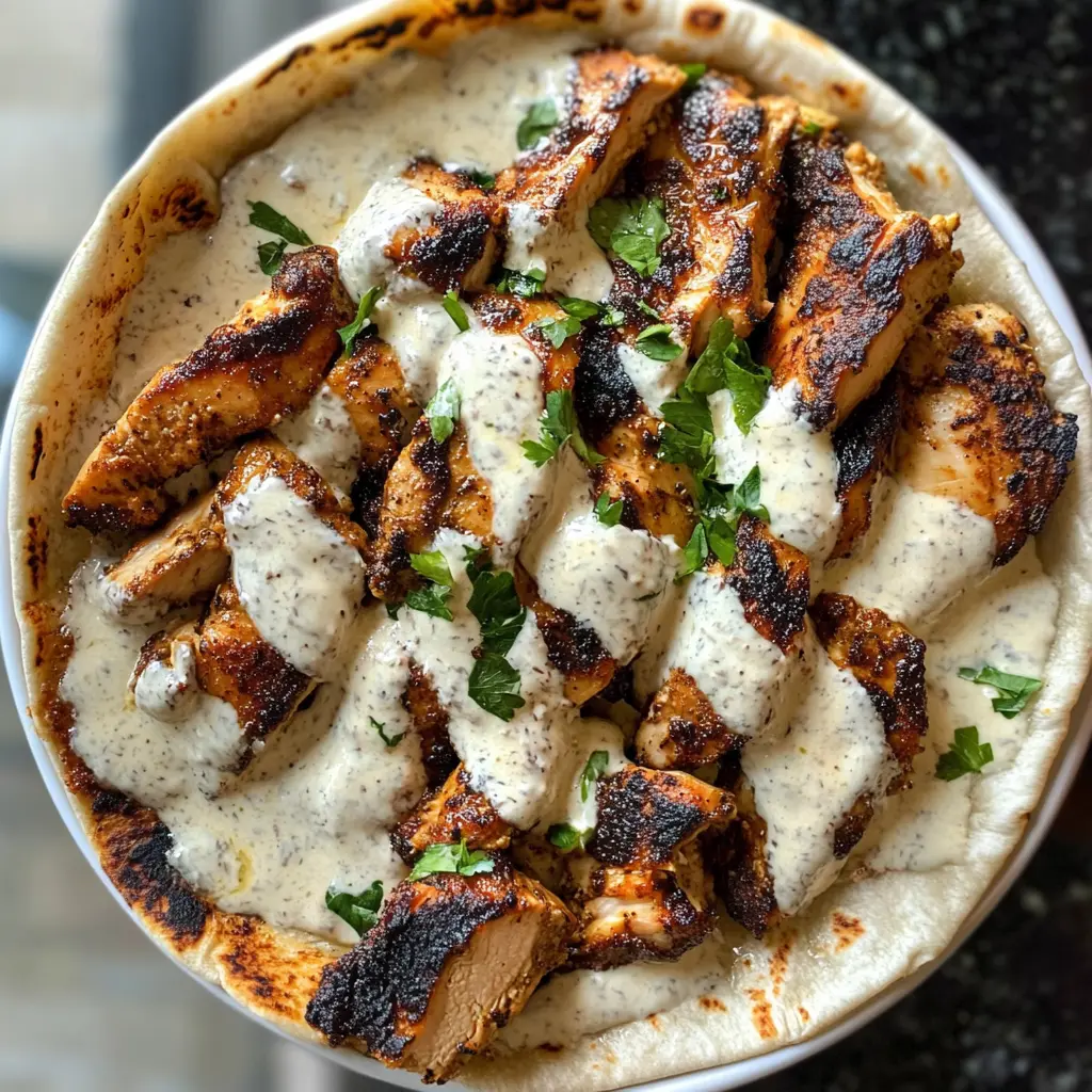 Juicy Chicken Shawarma marinated to perfection and served with a rich Creamy Garlic Sauce! This easy recipe is packed with bold spices and flavor, making it perfect for family dinners or casual gatherings. Save this pin to impress your guests or enjoy a flavorful meal any day of the week! Don't miss out on this delicious dish!