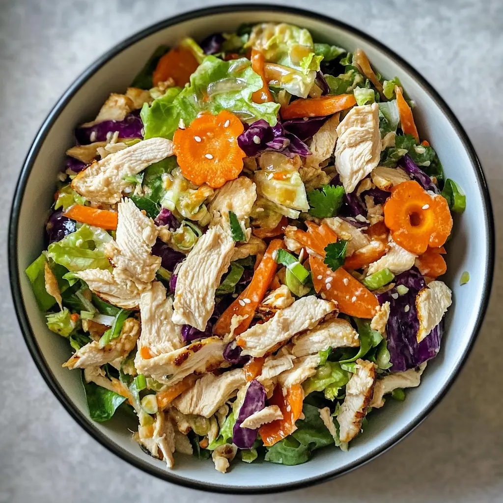 This crunchy Chinese Chicken Salad combines tender chicken, crisp veggies, and a flavorful sesame dressing for a meal that's as vibrant as it is delicious. Packed with protein and fresh ingredients, it’s perfect for lunch or dinner. Save this recipe for your next get-together, picnic, or a simple weeknight meal you'll love!