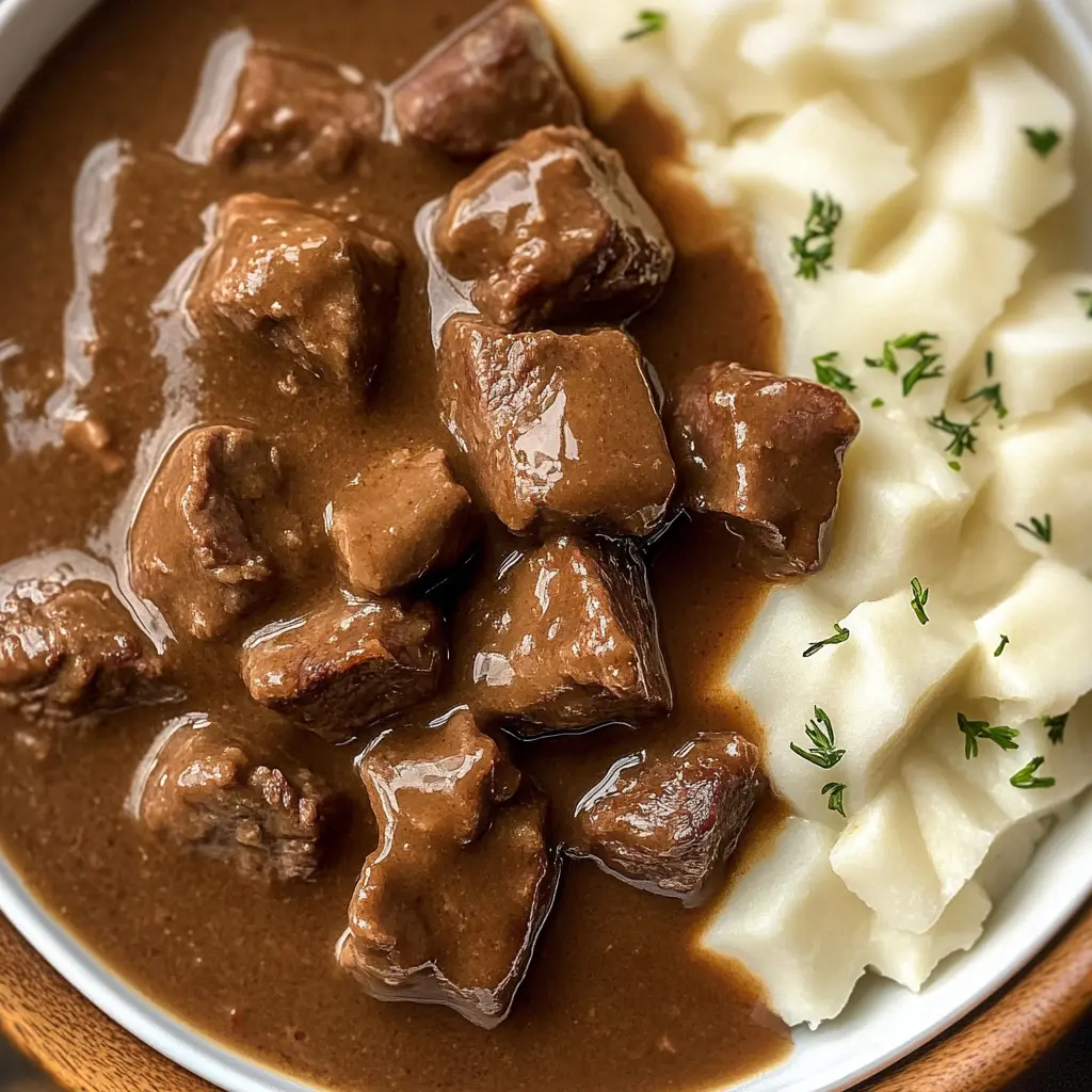 Warm up your dinner table with these tender Crock Pot Beef Tips and Gravy! Made with juicy beef, hearty vegetables, and a rich, savory gravy, this easy recipe is perfect for busy weeknights or cozy gatherings. Save this pin for a delicious meal idea that everyone will love! Perfect for serving over mashed potatoes or rice.