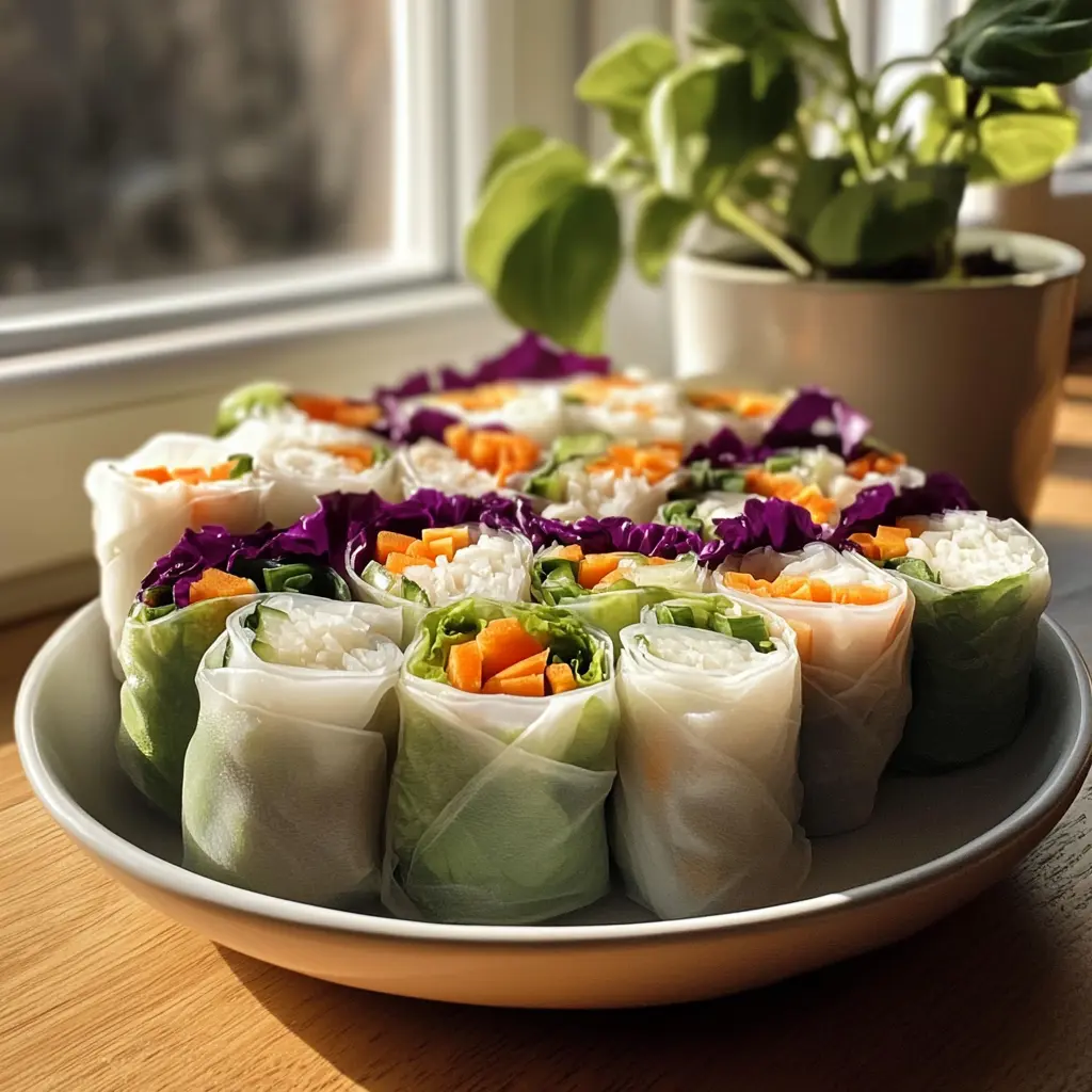 Enjoy the bright and vibrant flavors of fresh spring rolls that are perfect for any occasion! These delicious rolls are packed with crisp veggies, tender rice noodles, and juicy shrimp or tofu. They're light, healthy, and easy to make at home. Save this recipe for your next picnic or potluck and impress your friends with a refreshing dish they’ll love!