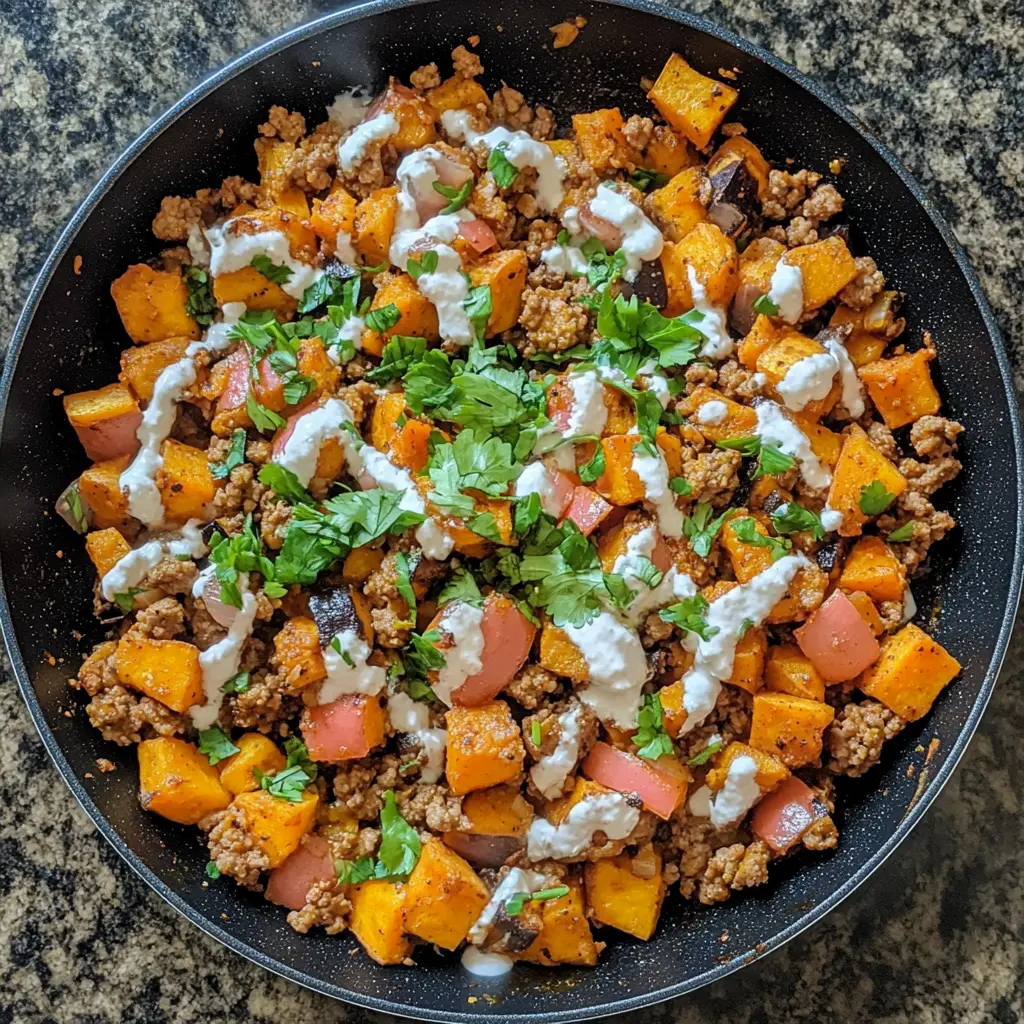 This Ground Turkey Sweet Potato Skillet is a must-try for a hearty yet healthy meal! Packed with protein, vitamins, and flavor from savory spices and sweet potatoes, it’s perfect for a weeknight dinner. Easy to make and ready in under 30 minutes, your family will love it. Save this delicious recipe for busy nights or meal prepping!