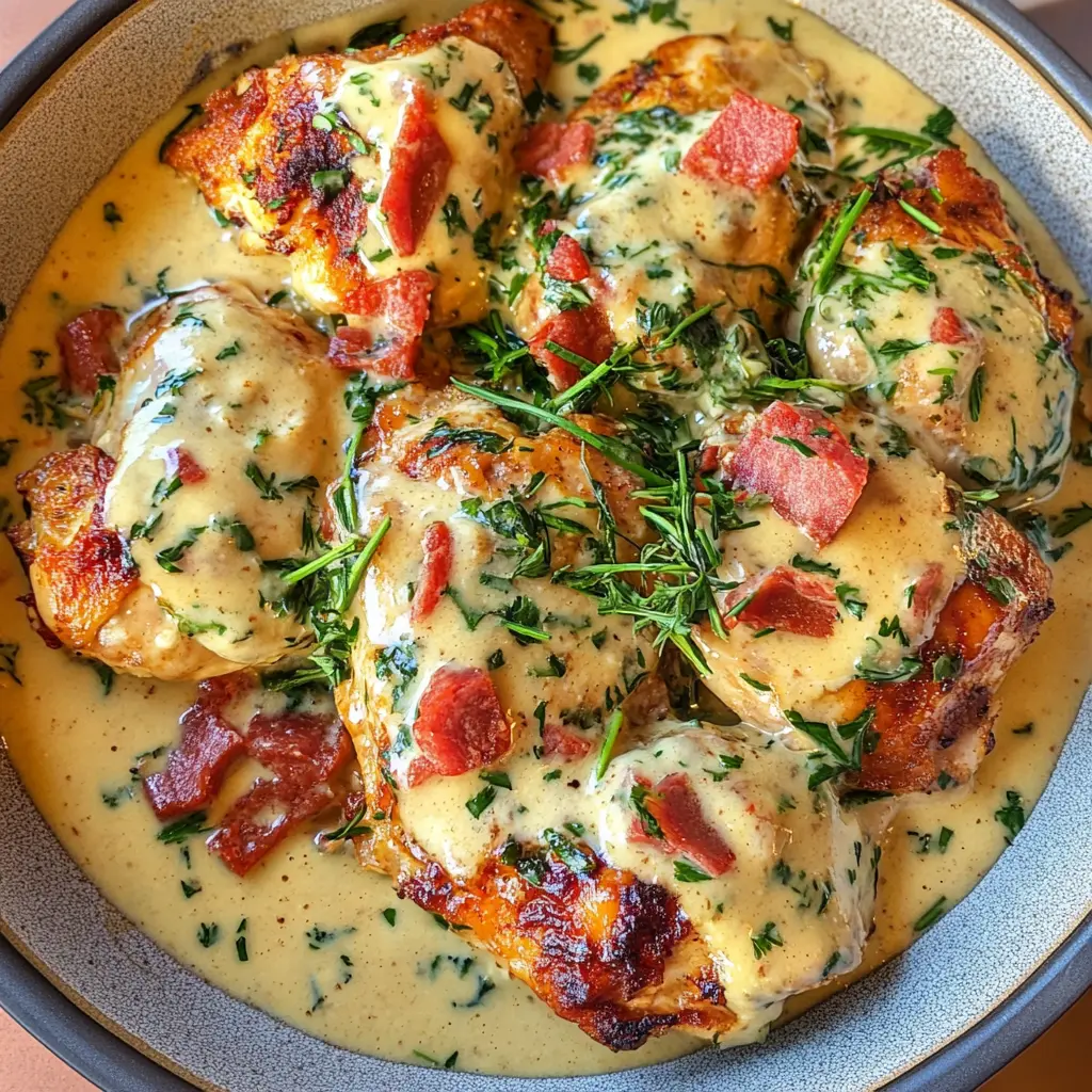 This Smothered Chicken recipe brings comfort food to your table with tender chicken in a rich, creamy gravy. Made with succulent pieces of chicken and seasoned to perfection, it's perfect for weeknight dinners or family gatherings. Don't forget to save this delightful recipe for your next meal! Enjoy it with mashed potatoes or rice for the ultimate cozy experience.