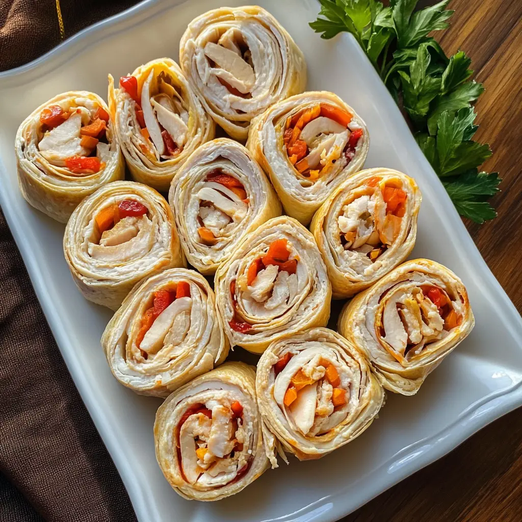 Looking for a quick and delicious snack? These Turkey Roll-Ups are packed with flavor and protein, making them perfect for lunchboxes or parties. With savory turkey, fresh veggies, and a creamy spread, they’re a hit with kids and adults alike! Save this easy recipe for your next gathering or busy day. Enjoy a tasty bite that’s simple to prepare!