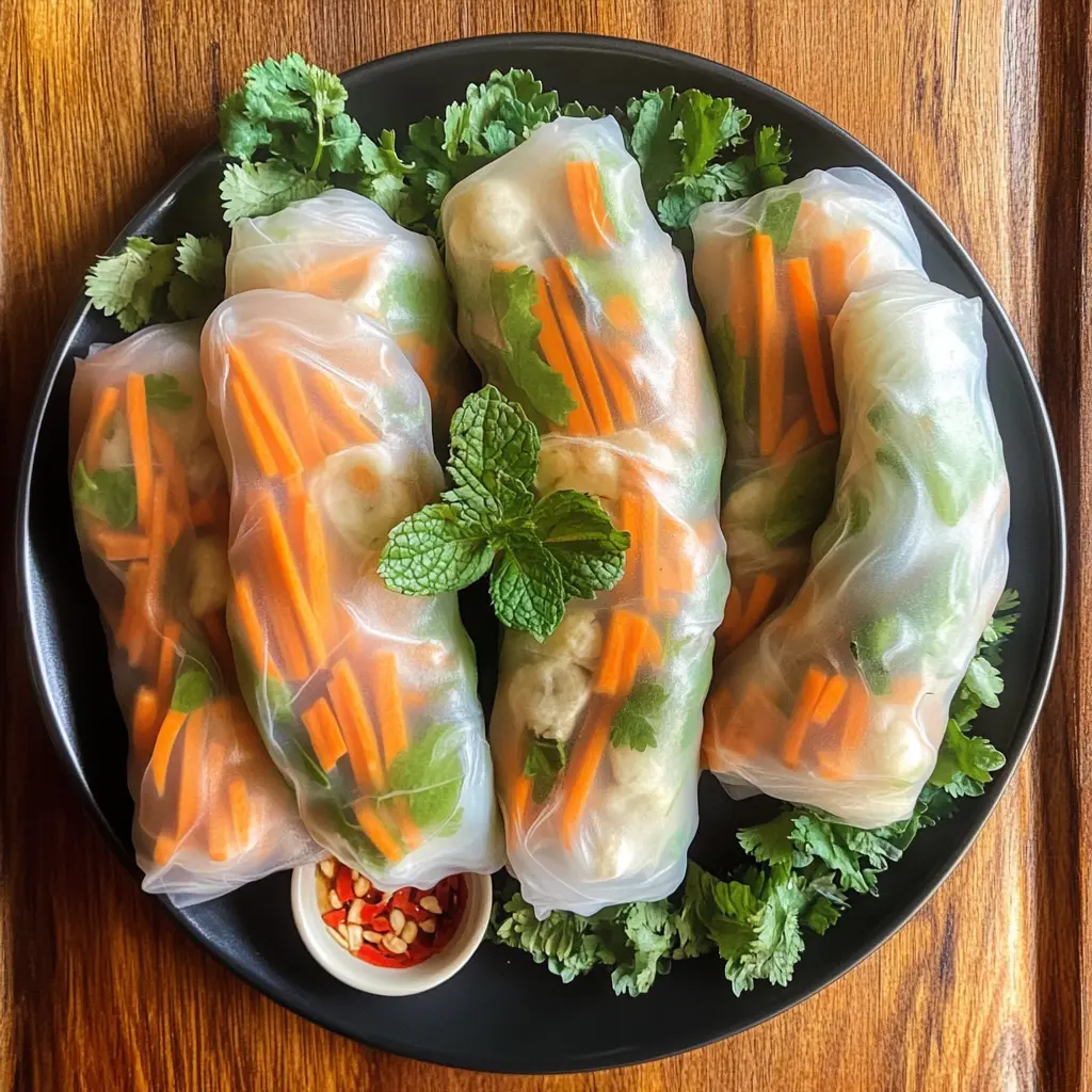 Fresh, crunchy, and bursting with flavor, these Vietnamese Healthy Spring Rolls are a delightful way to enjoy a light meal or snack. Packed with vibrant veggies, protein, and wrapped in rice paper, they're both nutritious and satisfying. Perfect for meal prep or entertaining, don't forget to save this recipe for your next gathering or a refreshing lunch idea!