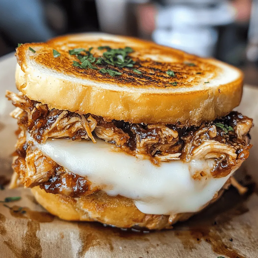 Get ready for a delicious twist on comfort food with this BBQ Chicken Grilled Cheese! Melty cheese pairs perfectly with tender, BBQ-drenched chicken, all nestled between crispy, golden bread. Perfect for lunch or a quick dinner, this recipe is sure to be a family favorite. Save this pin now to enjoy this tasty treat anytime!