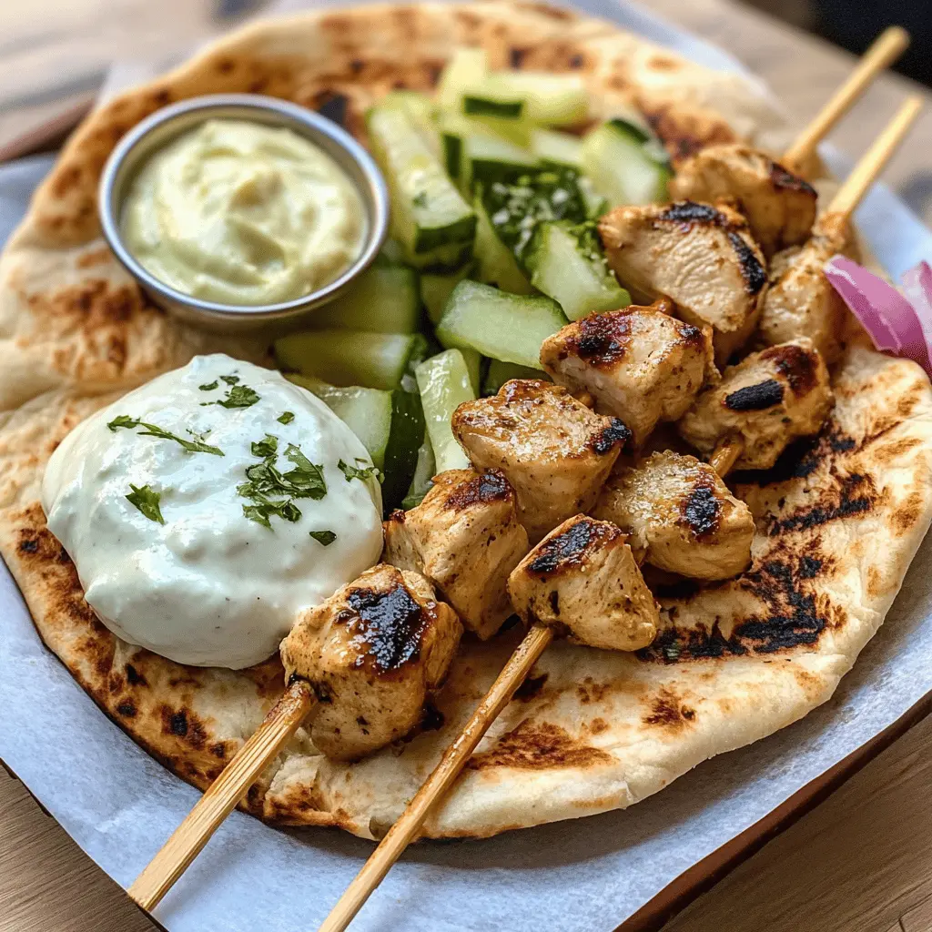 Fire up your taste buds with this easy Chicken Souvlaki recipe! Juicy chicken marinated in zesty lemon, garlic, and herbs makes for a delightful meal that's great for grilling. Perfect for summer barbecues or a cozy dinner. Save this pin for a flavorful Mediterranean feast any night of the week!