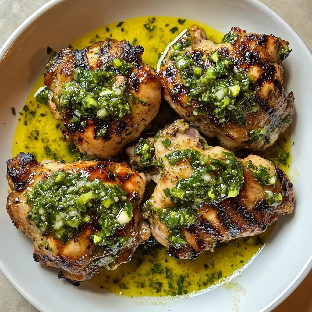 Spice up your dinner with these flavorful Chimichurri Chicken Thighs! Packed with fresh herbs and zesty flavors, this dish is perfect for grilling or baking. The juicy chicken combined with vibrant chimichurri sauce creates a mouthwatering experience. Save this recipe for your next family gathering or BBQ and impress your guests with a taste of Argentina!