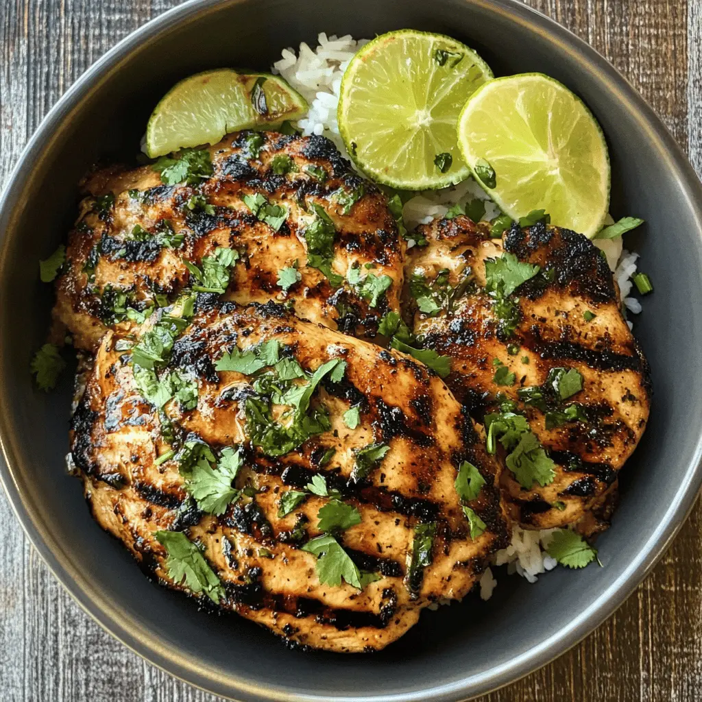 This Cilantro Lime Chicken is bursting with fresh flavors that bring a zesty twist to any meal! Made with tender chicken marinated in lime juice, garlic, and fresh cilantro, it’s perfect for grilling or baking. Great for tacos, salads, or a delicious dinner. Save this recipe for a simple and tasty dish any night of the week!