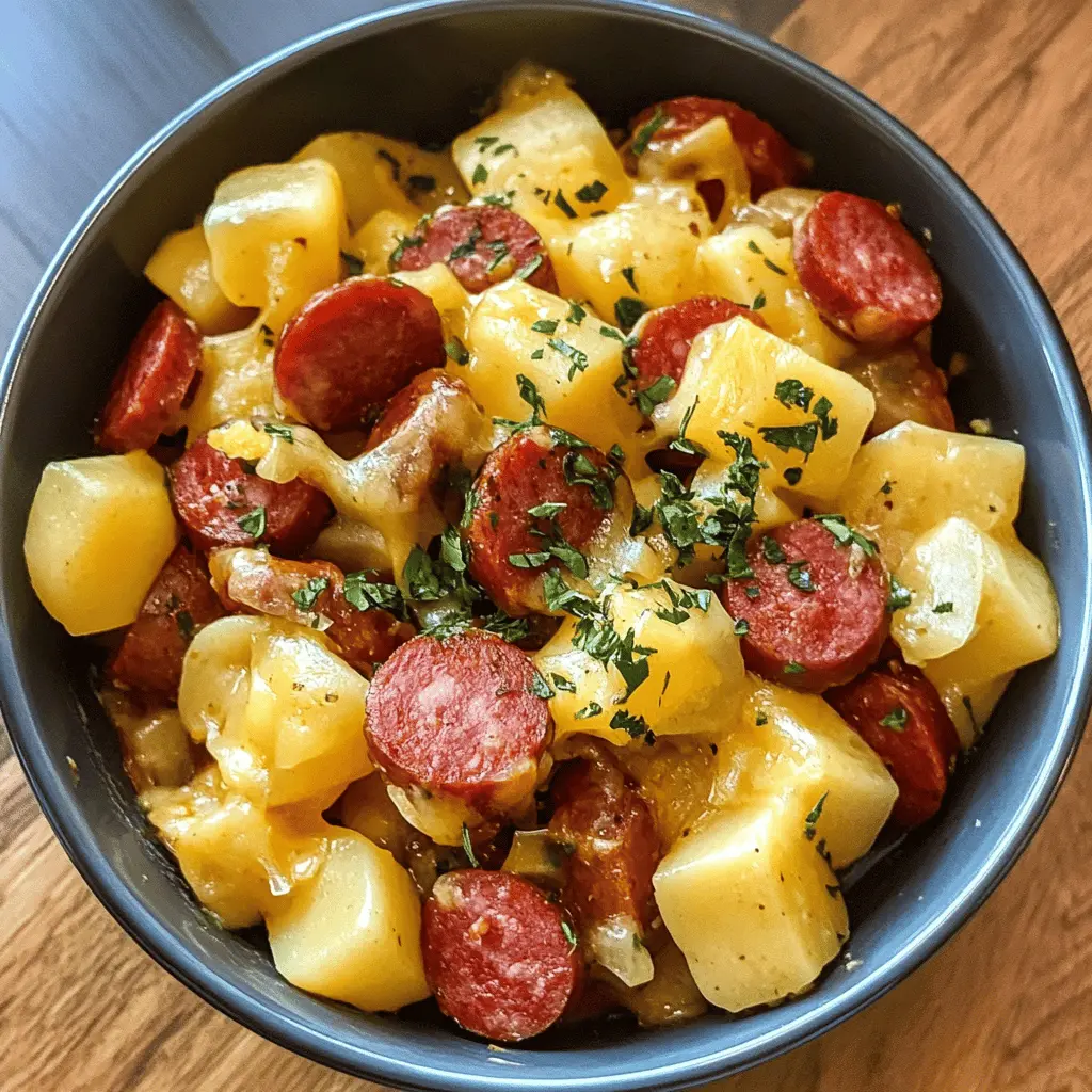 Warm up your dinner routine with this Crockpot Cheesy Kielbasa Meal that combines savory smoked kielbasa, creamy cheese, and tender veggies all in one pot! Perfectly hearty and oh-so-easy to make, this dish is ideal for busy weeknights or cozy family gatherings. Save this recipe for a satisfying meal that everyone will love, especially on chilly evenings!