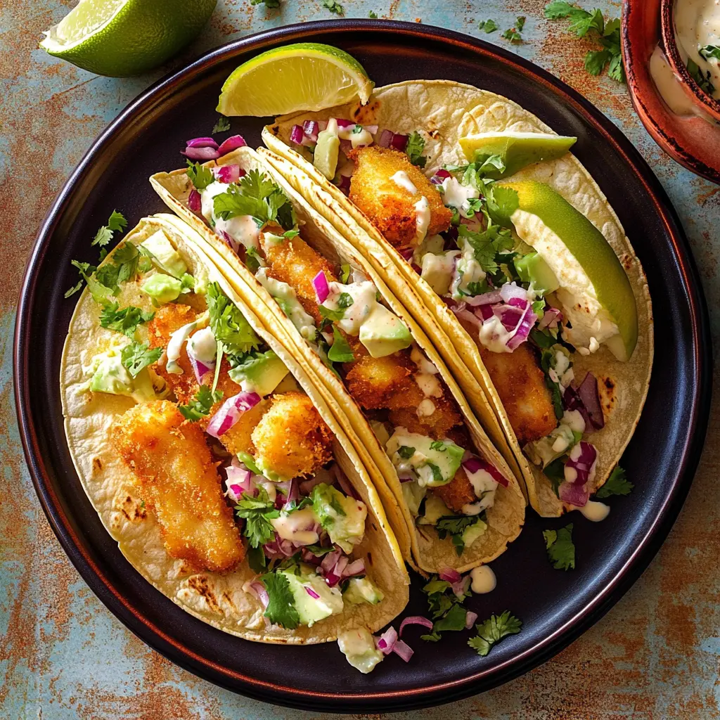 Get ready for a fiesta with these Easy Baja Fish Tacos! Loaded with flaky fish, fresh toppings, and a creamy sauce, these tacos combine vibrant flavors that will brighten any meal. Perfect for taco night or a casual get-together, this recipe will become a fast favorite. Don't forget to save it for your next culinary adventure!