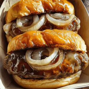 Get ready to fire up your grill with these delicious French Onion Burgers! Juicy beef patties are topped with caramelized onions and melted cheese, creating a mouthwatering flavor combination. Perfect for summer barbecues or family dinners, this recipe is a crowd-pleaser. Save this for your next cookout and impress your guests with a tasty twist on a classic burger!