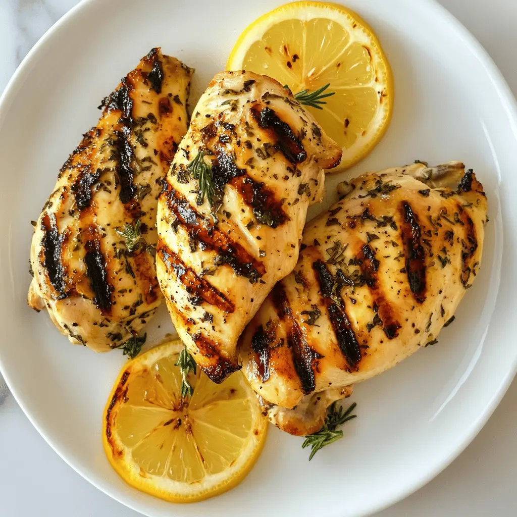 Transform your dinner with these juicy Grilled Chicken Breasts with Lemon Garlic! Bursting with zesty lemon and aromatic garlic, this easy recipe is perfect for weeknight meals or summer gatherings. The bright flavors will leave everyone asking for seconds. Save this delightful dish for your next family dinner or picnic!
