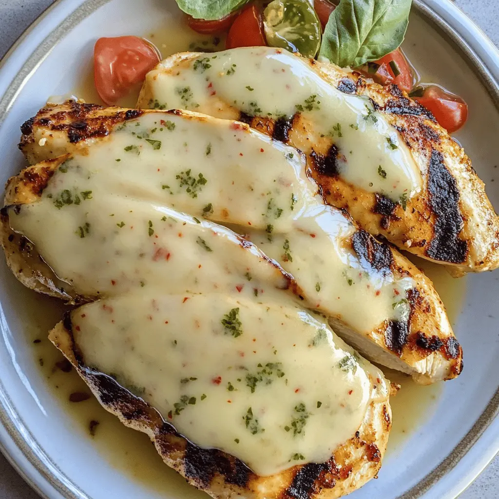 This Grilled Salsa Verde Pepper Jack Chicken is the perfect blend of zesty and cheesy flavors! Tender chicken is topped with spicy salsa verde and gooey pepper jack cheese for a delicious meal that's great for summer grilling. Save this recipe for your next backyard barbecue or family dinner—everyone will be asking for seconds!