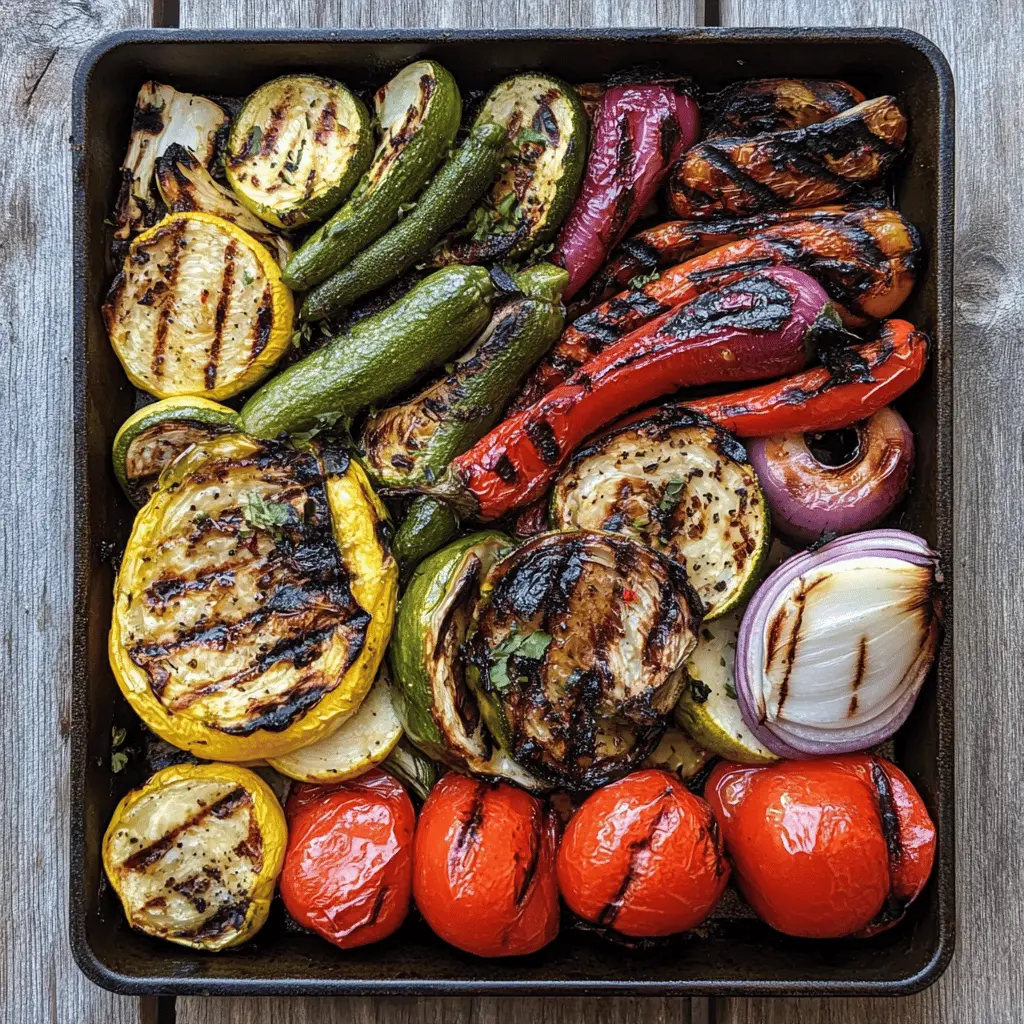 Brighten up your meals with this easy Grilled Vegetables Recipe! Featuring colorful bell peppers, zucchini, and eggplant, each vegetable brings its unique flavor, making this dish a must-try. Perfect for summer barbecues or quick weeknight dinners, save this recipe for delicious healthy sides that everyone will love!